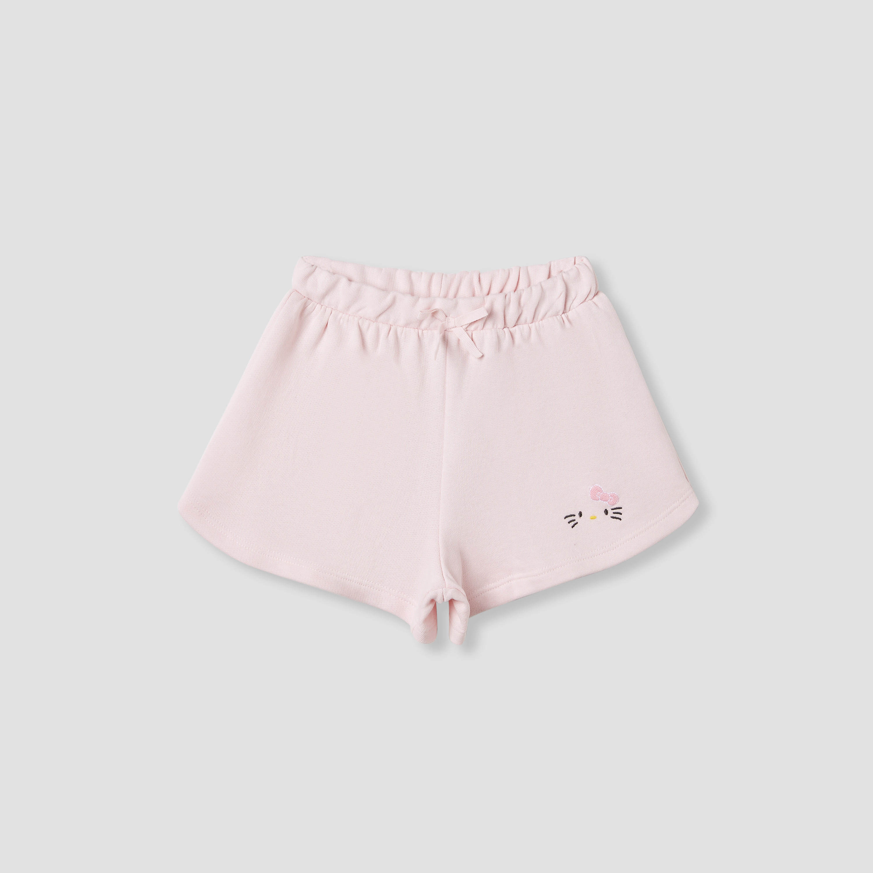 Sanrio Hello Kitty Print Shorts with Elasticated Waist - Set of 2-baby-girls-clothing-bottoms-shorts-image-2