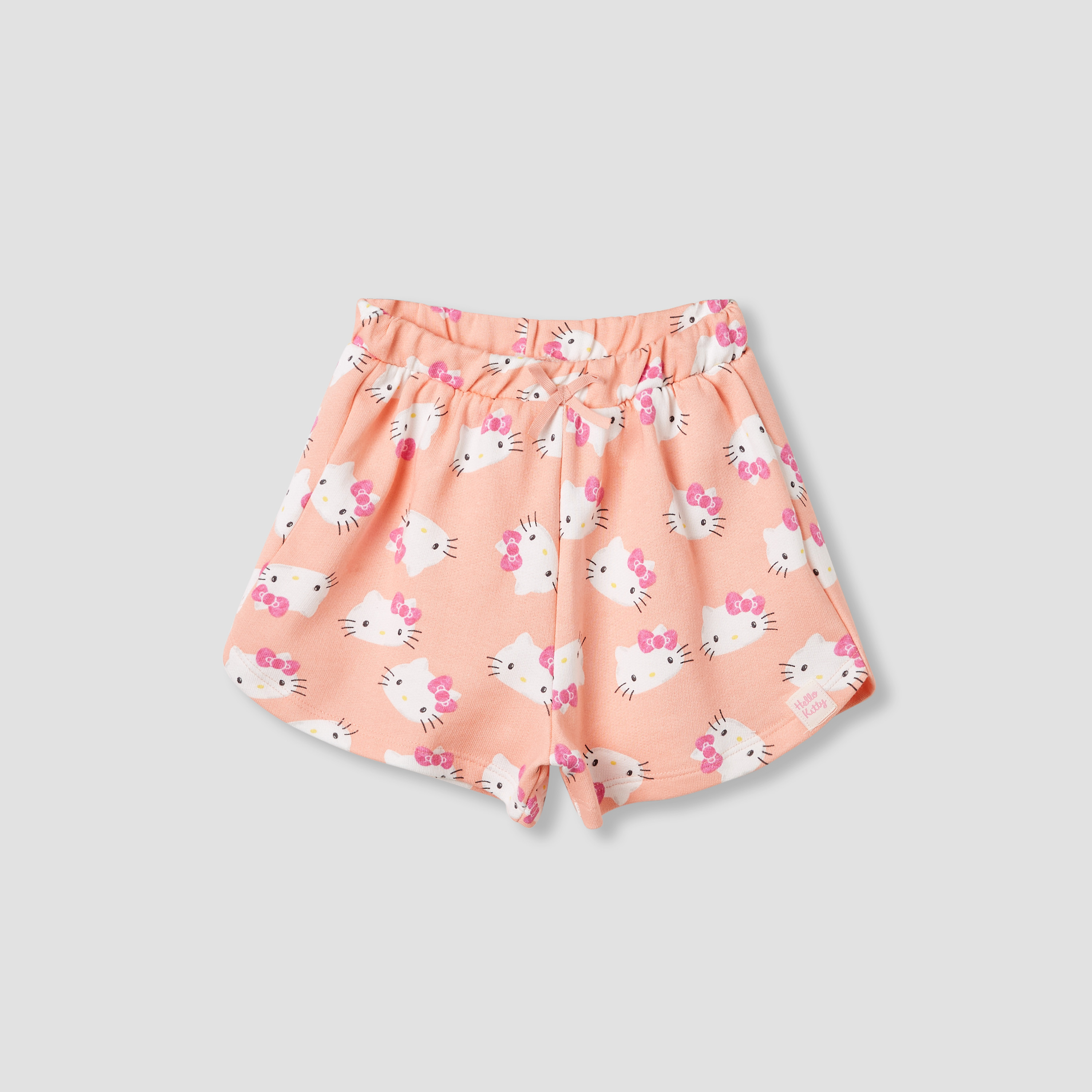 Sanrio Hello Kitty Print Shorts with Elasticated Waist - Set of 2-baby-girls-clothing-bottoms-shorts-image-3