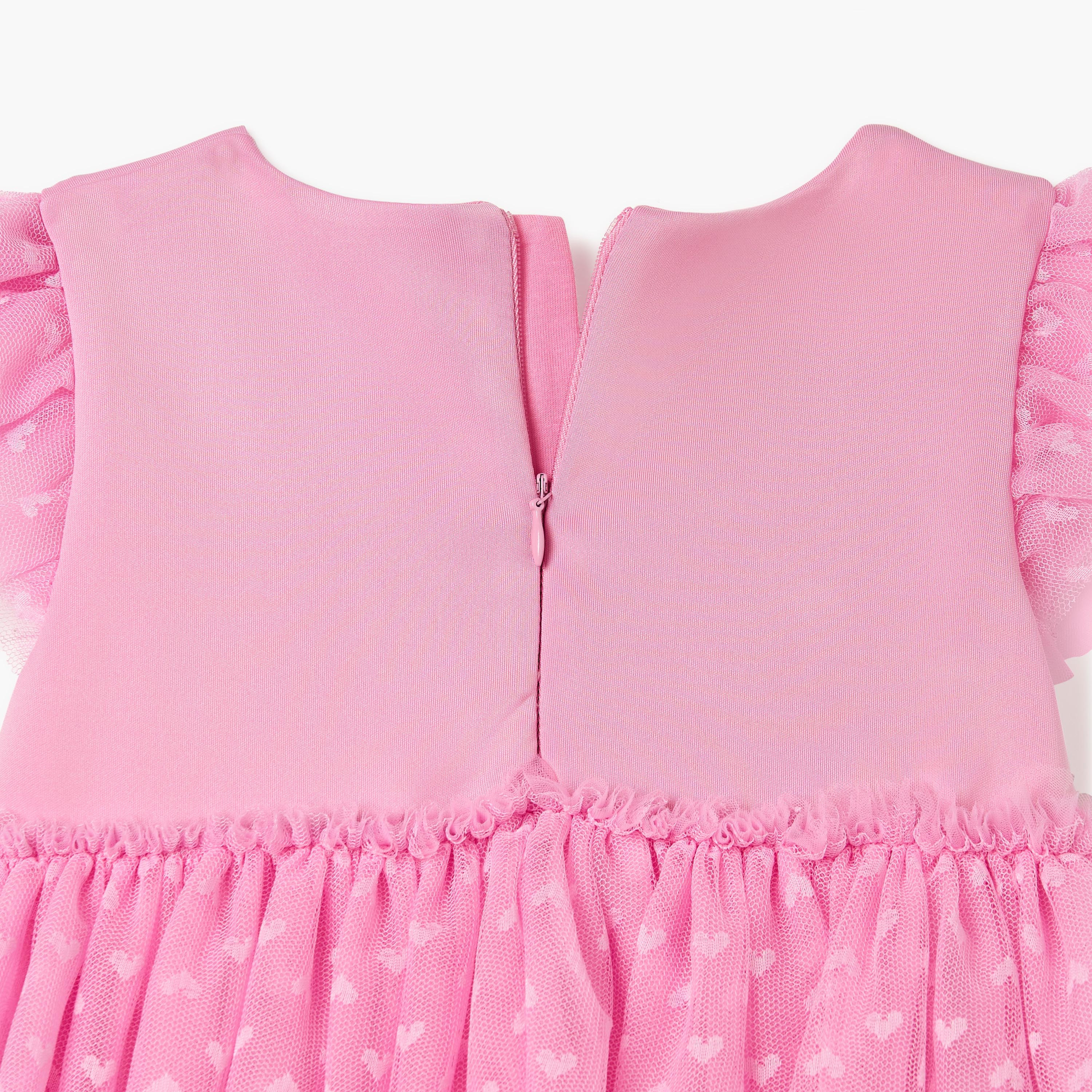 فستان بتفاصيل كشكش وزخارف هالو كيتي من سانريو-baby-girls-clothing-dressesandjumpsuits-image-4