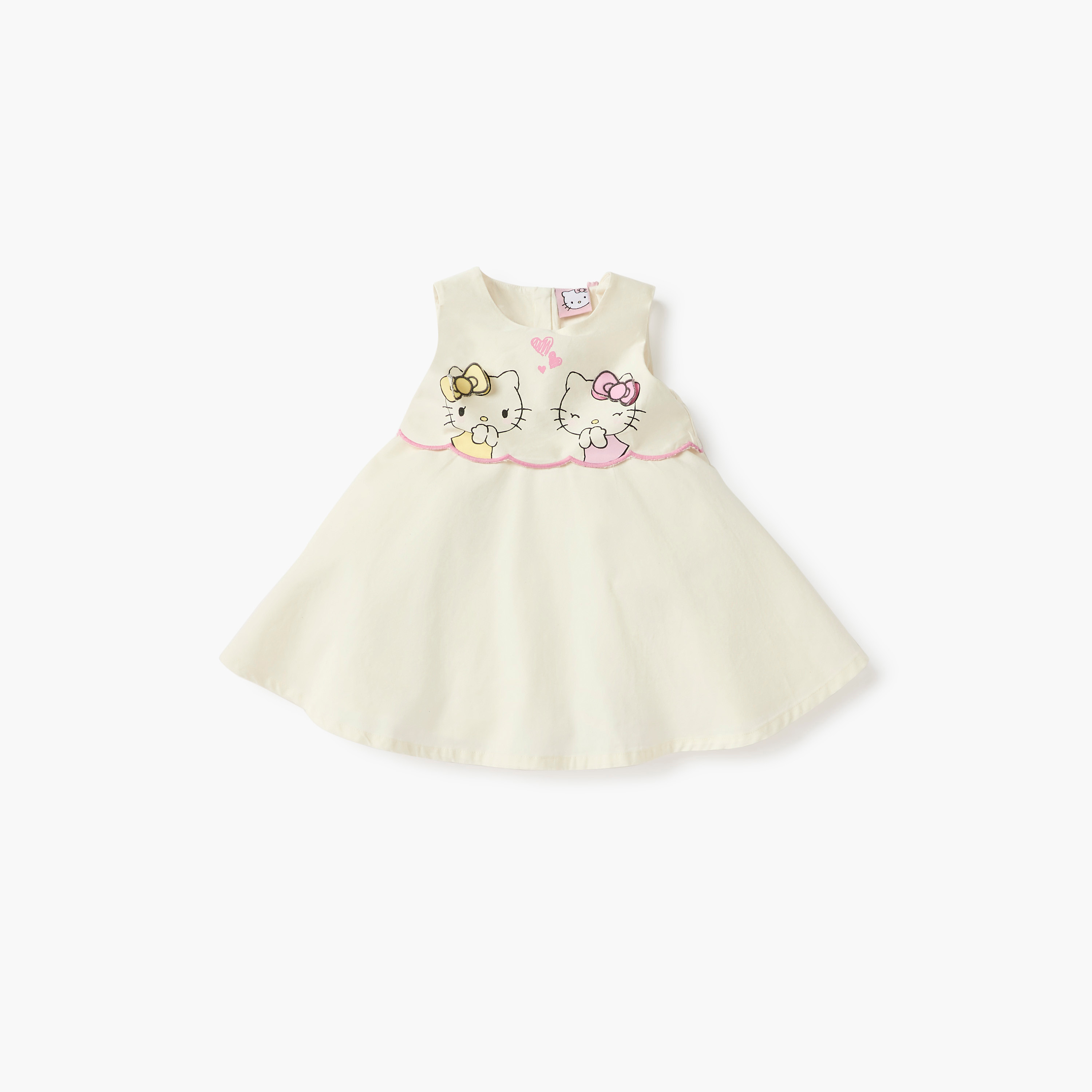 Sanrio Hello Kitty Print Sleeveless Dress with Headband-baby-girls-clothing-dressesandjumpsuits-image-2