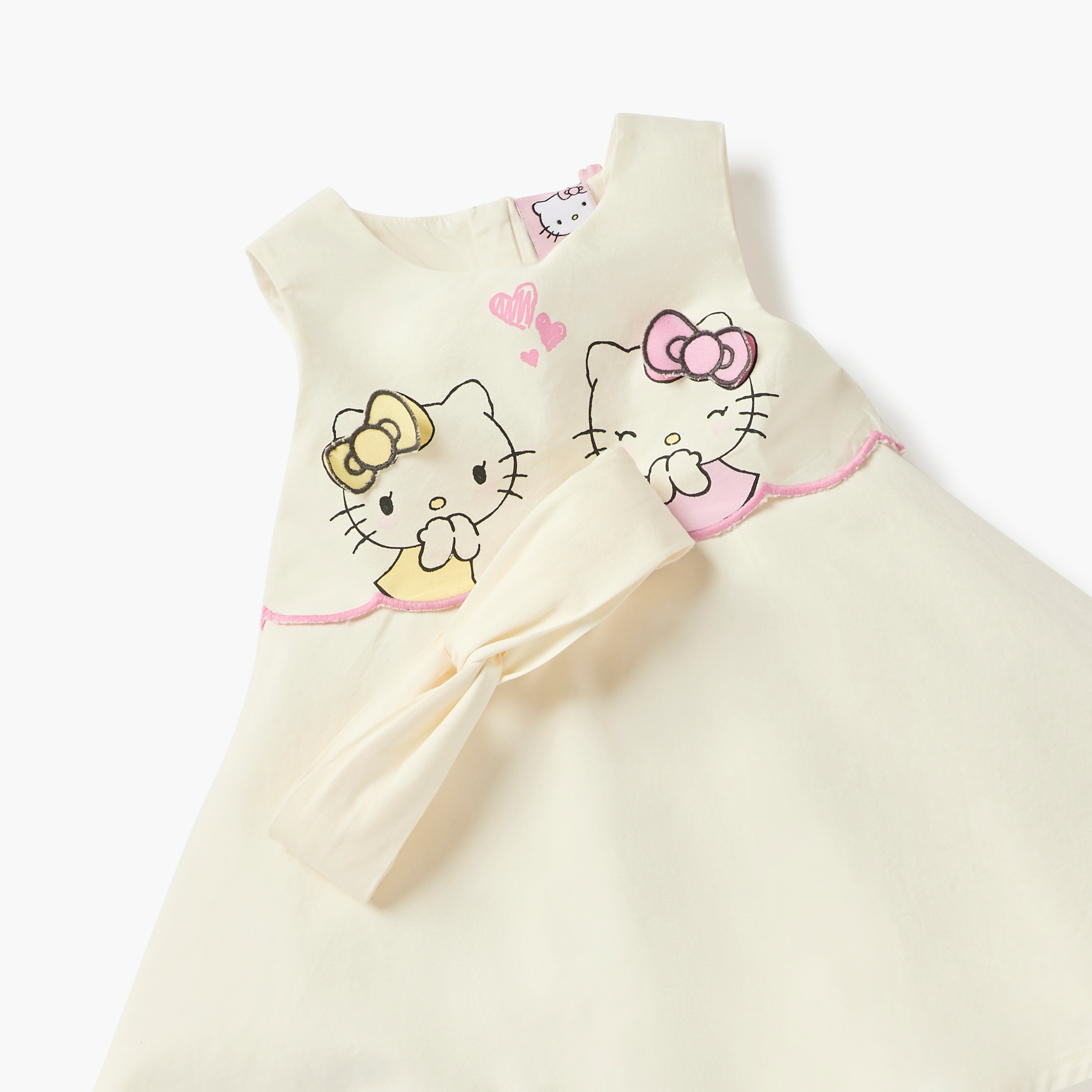 Sanrio Hello Kitty Print Sleeveless Dress with Headband-baby-girls-clothing-dressesandjumpsuits-image-4