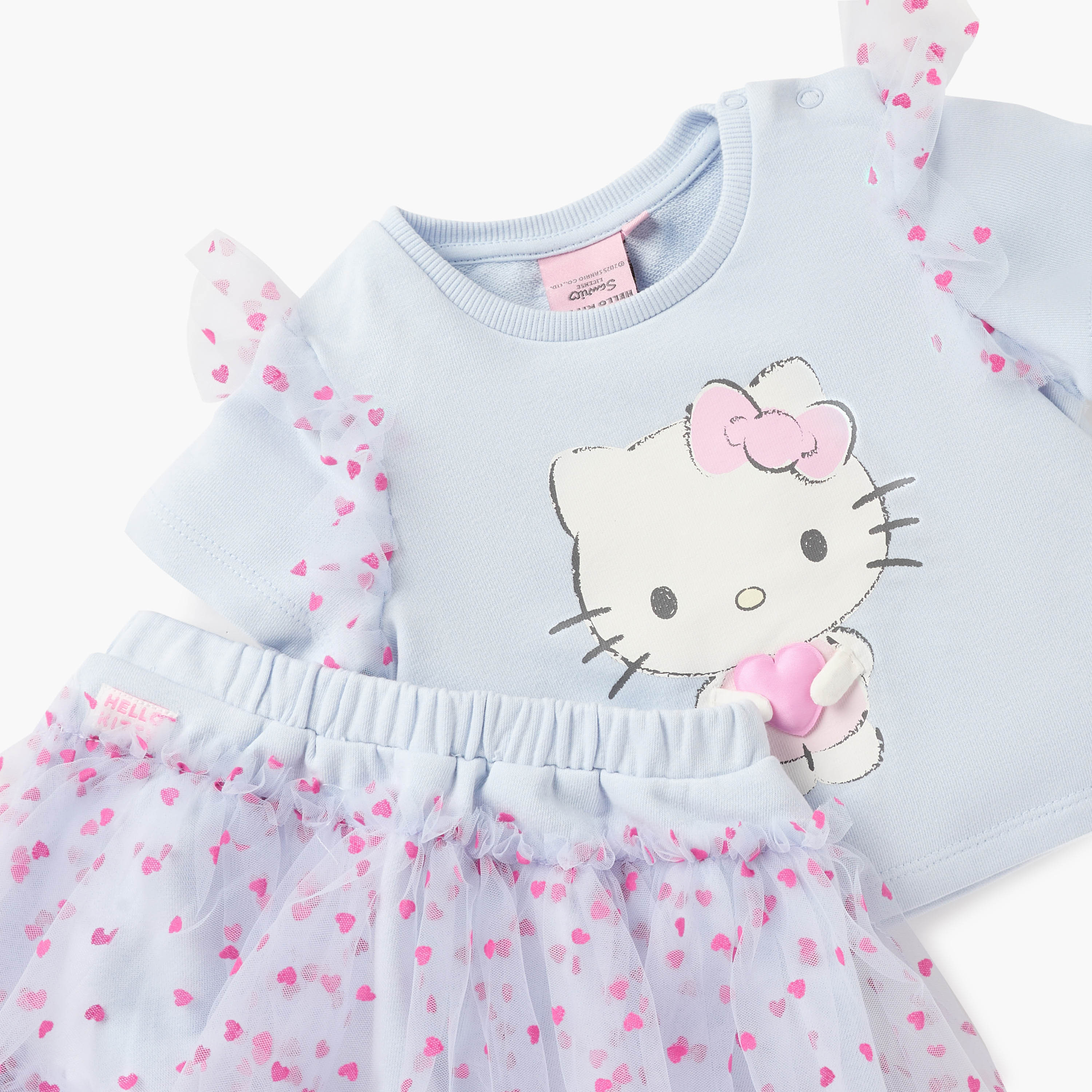 Sanrio Hello Kitty Print Top and Skirt Set-baby-girls-clothing-setsandcoords-image-4