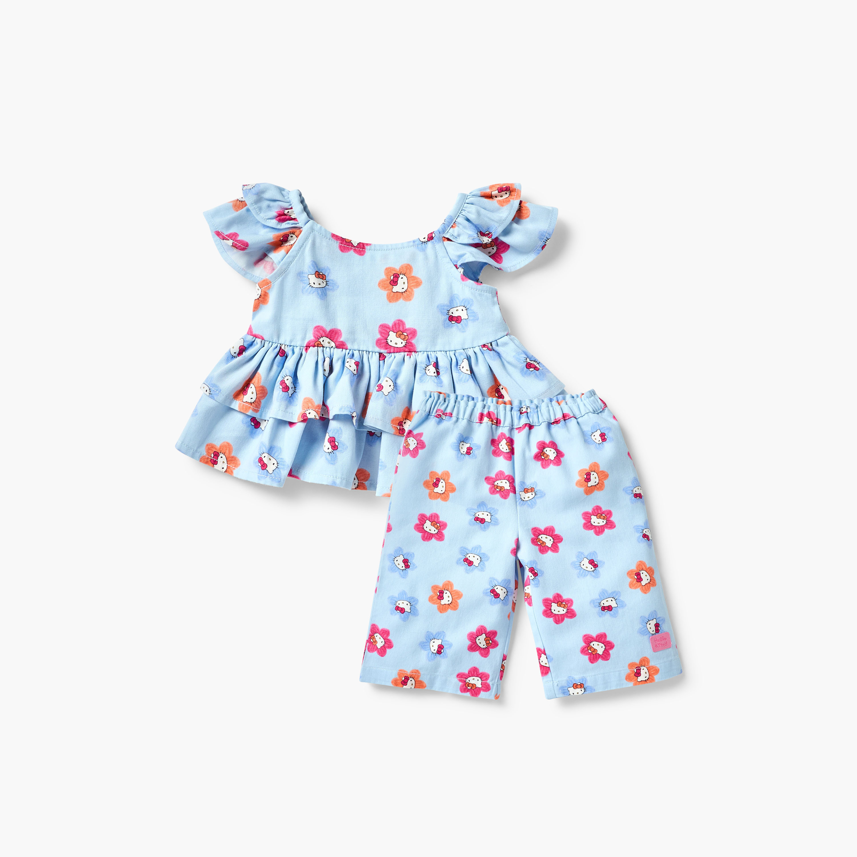 Sanrio Hello Kitty Print Top and Pants Set-baby-girls-clothing-setsandcoords-image-1