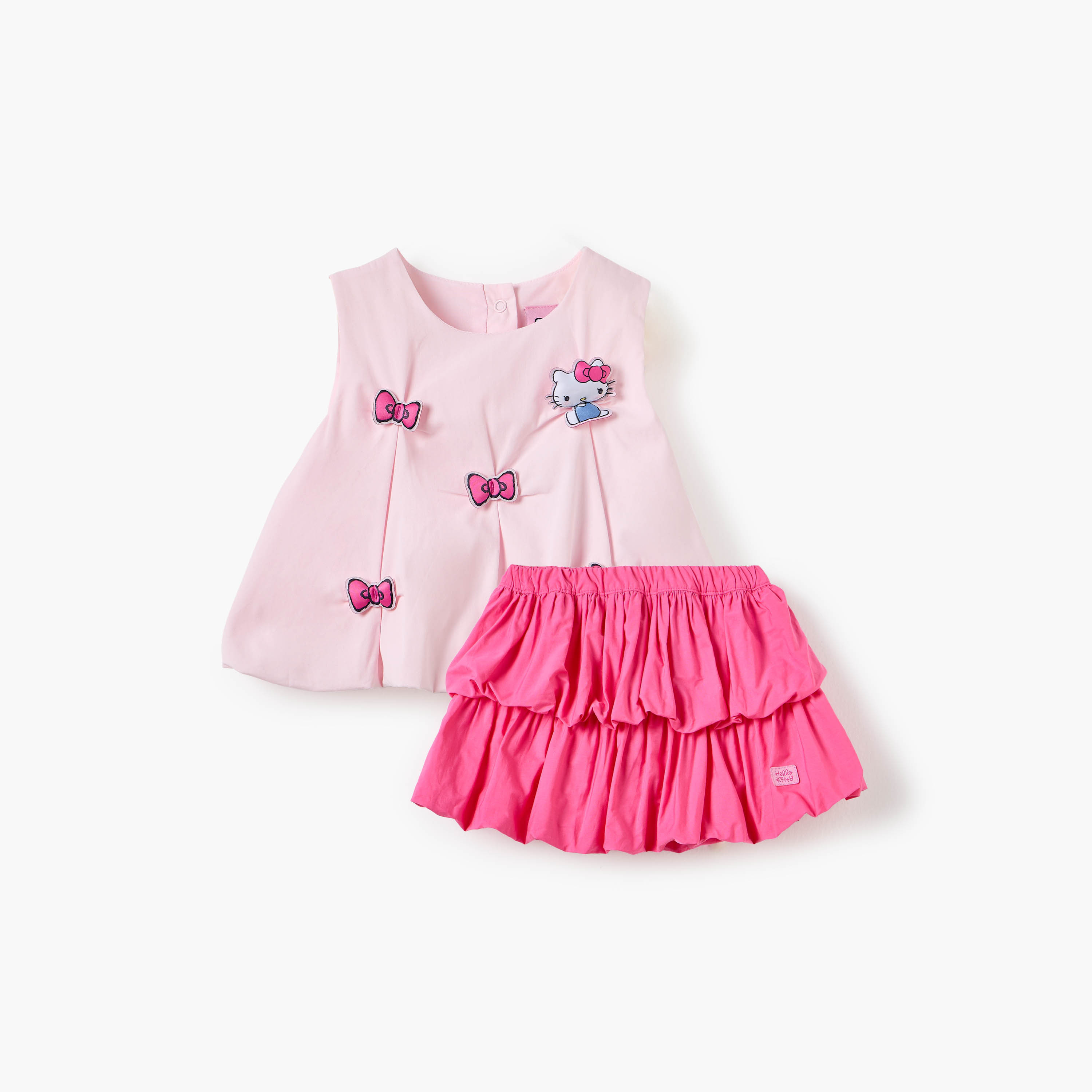 Sanrio Hello Kitty Applique Top and Skirt Set-baby-girls-clothing-setsandcoords-image-1