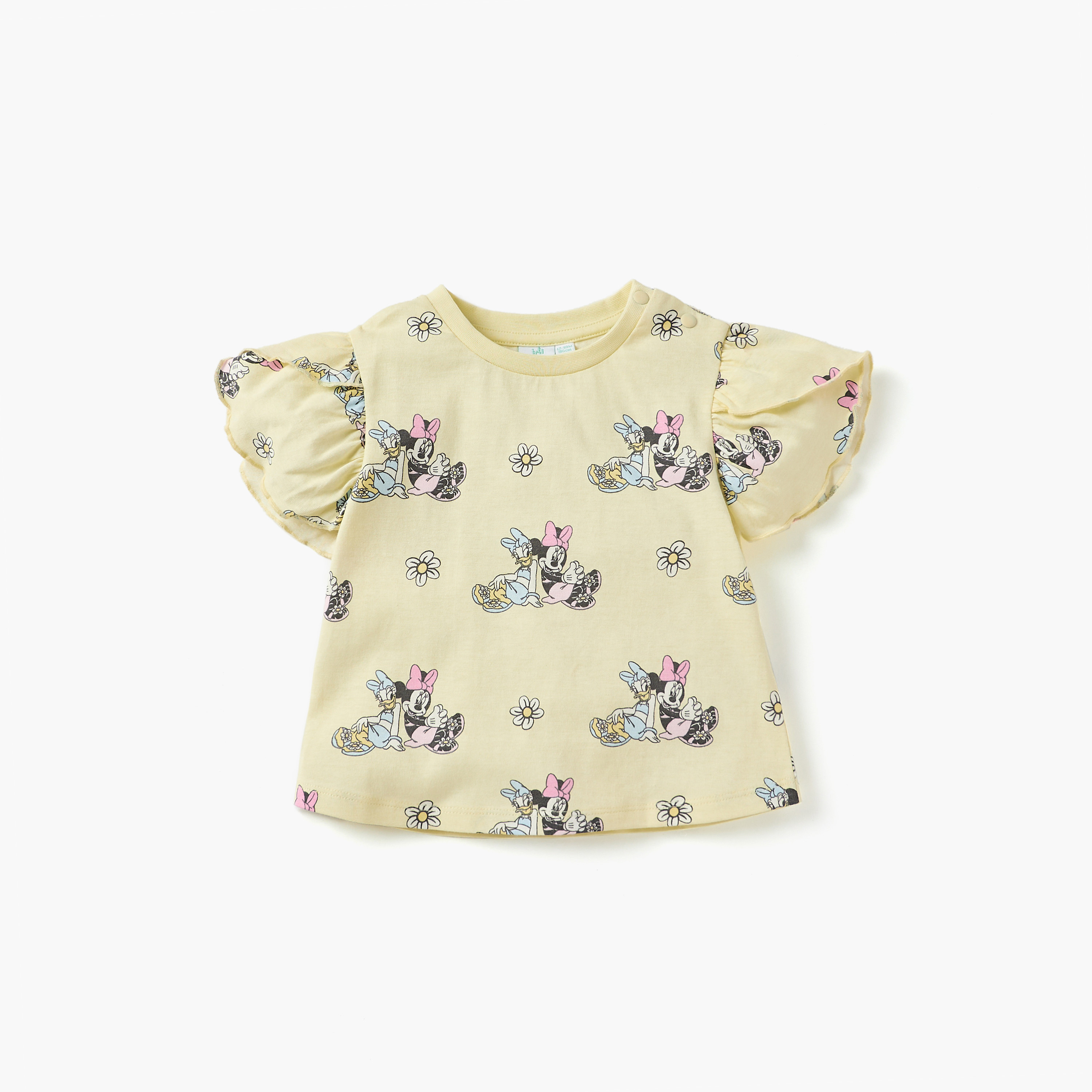 تيشيرتات بطبعات ديزي داك وميني ماوس من دزني - طقم من قطعتين-baby-girls-clothing-tshirts-image-3