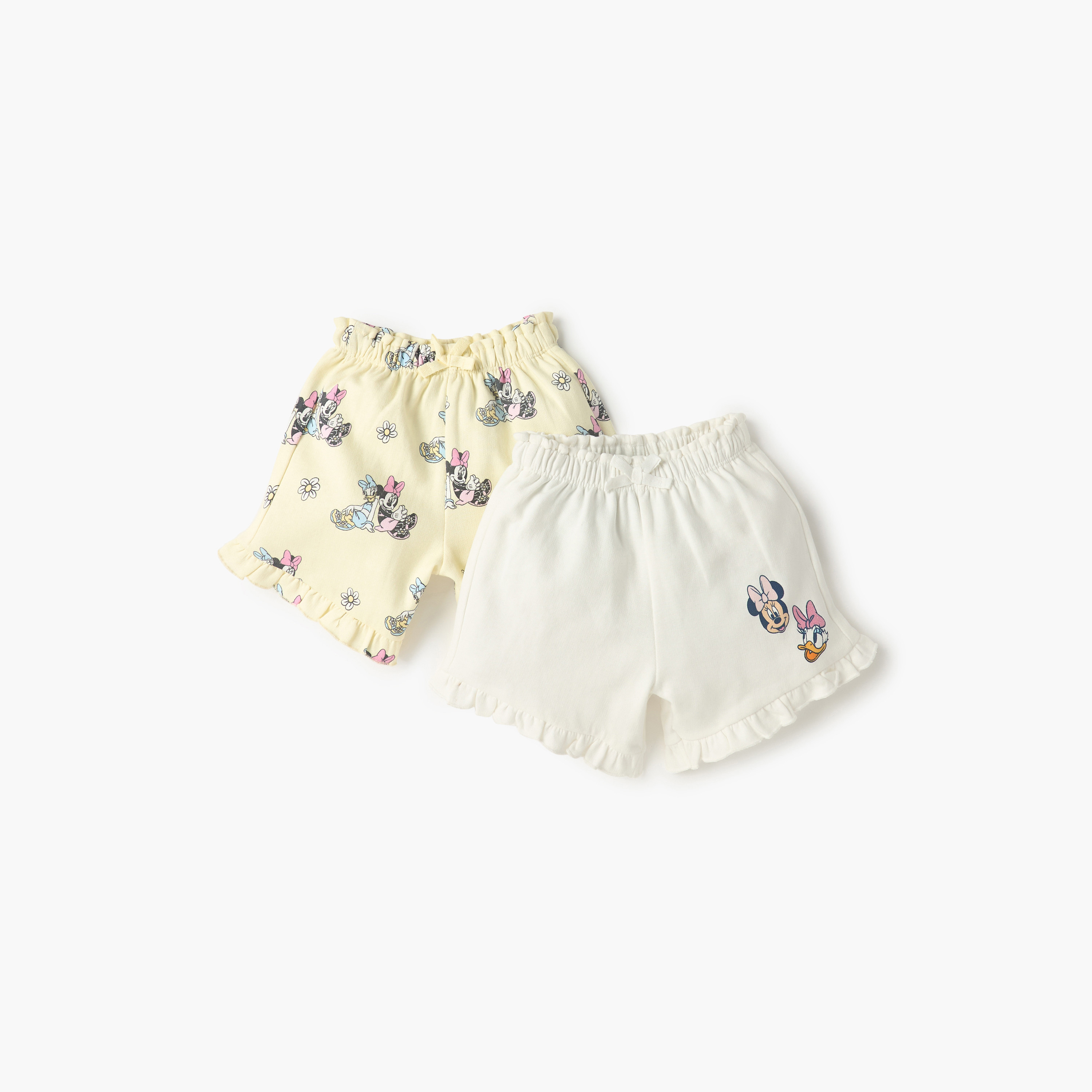 Disney Minnie Mouse and Daisy Duck Print Shorts - Set of 2-baby-girls-clothing-bottoms-shorts-image-1
