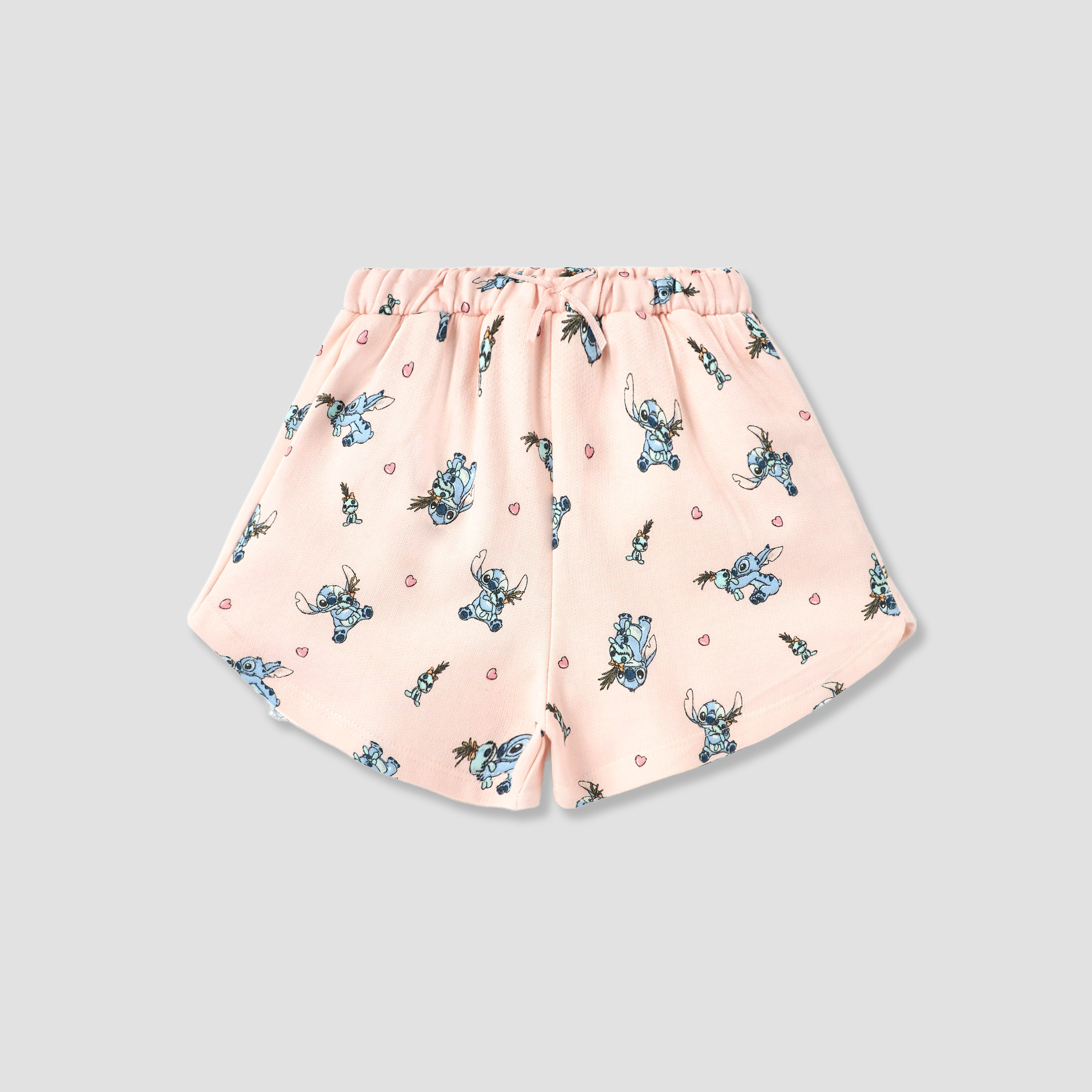 Disney Stitch Print Shorts with Drawstring Closure - Set of 2-baby-girls-clothing-bottoms-shorts-image-2