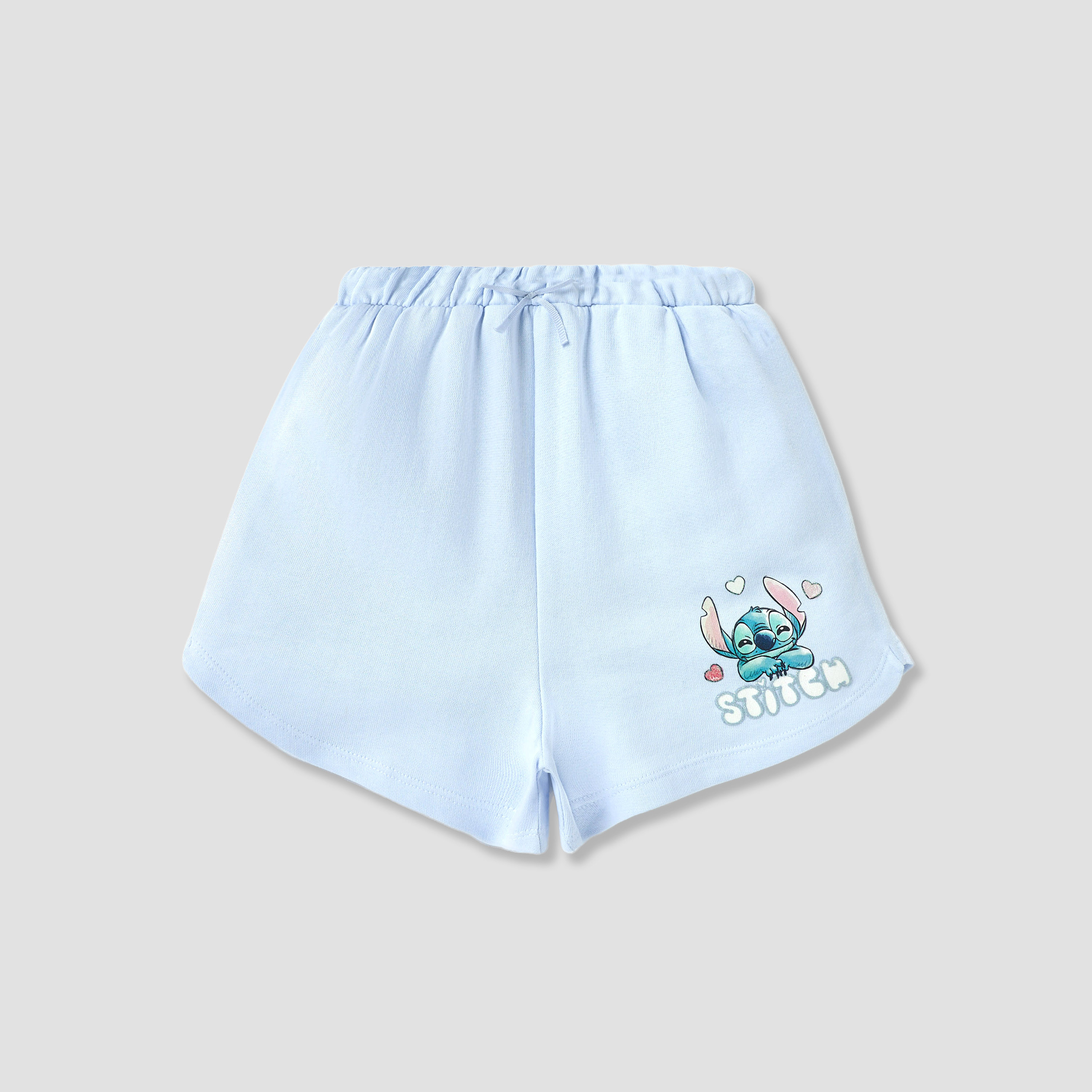 Disney Stitch Print Shorts with Drawstring Closure - Set of 2-baby-girls-clothing-bottoms-shorts-image-3