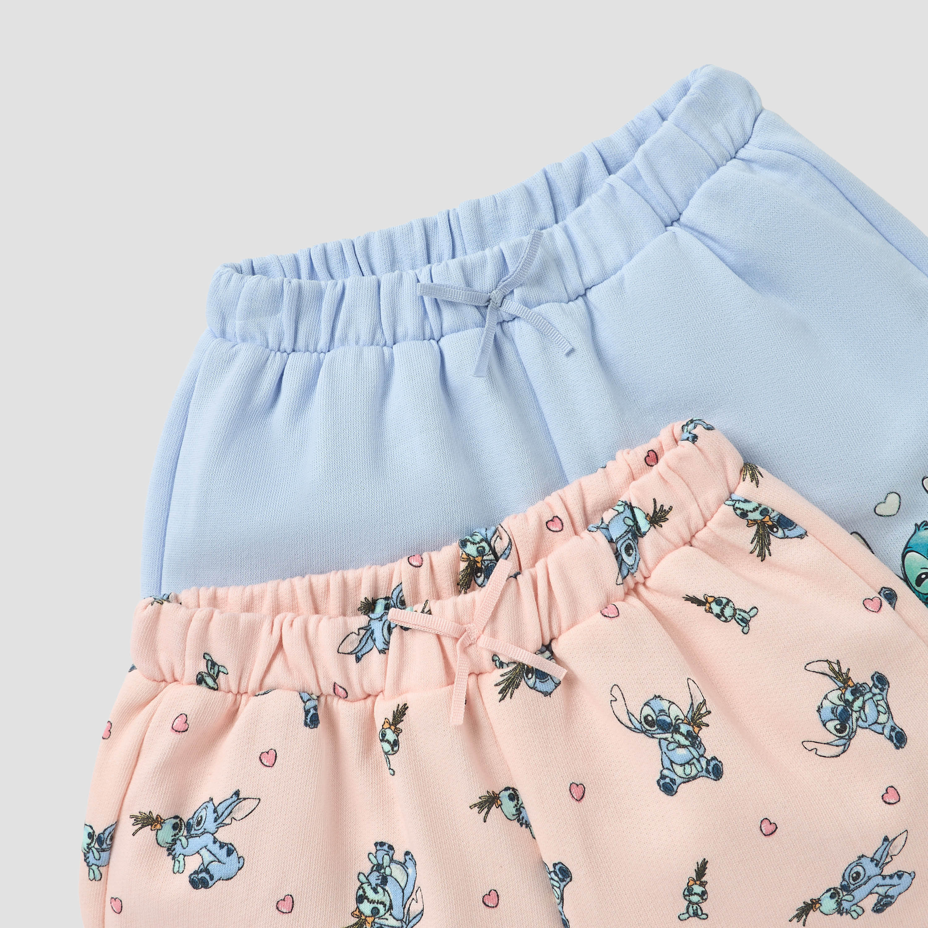 Disney Stitch Print Shorts with Drawstring Closure - Set of 2-baby-girls-clothing-bottoms-shorts-image-4