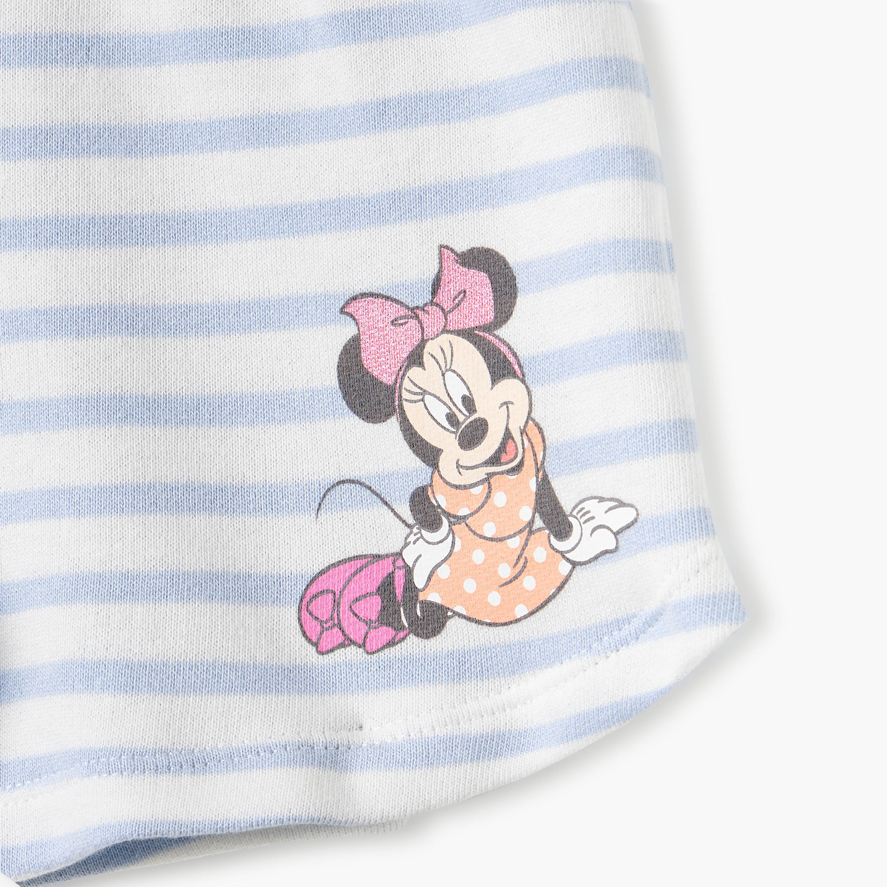 شورت بخصر مطاطي وطبعات ميني ماوس من ديزني - طقم من قطعتين-baby-girls-clothing-bottoms-shorts-image-2