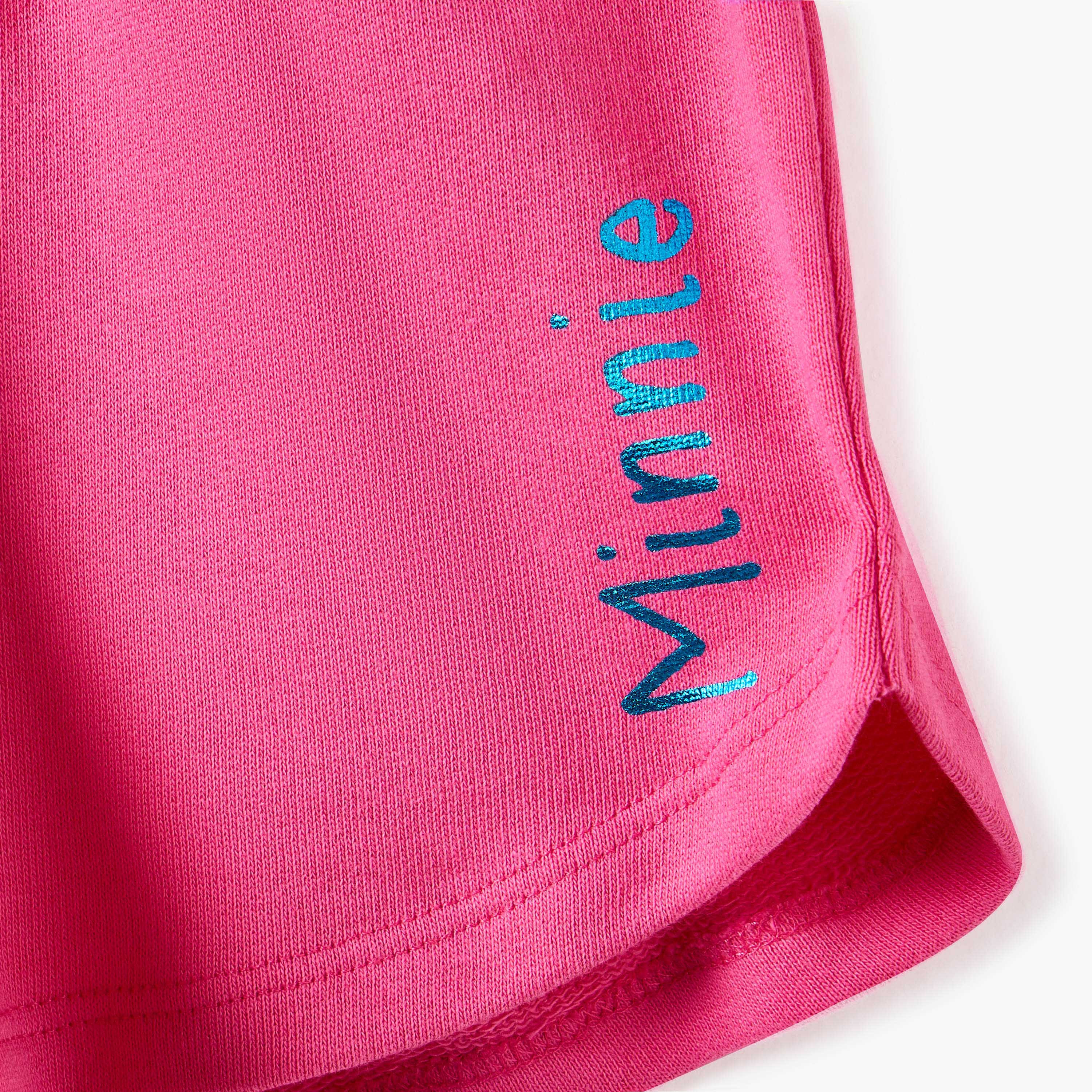 شورت بخصر مطاطي وطبعات ميني ماوس من ديزني - طقم من قطعتين-baby-girls-clothing-bottoms-shorts-image-1