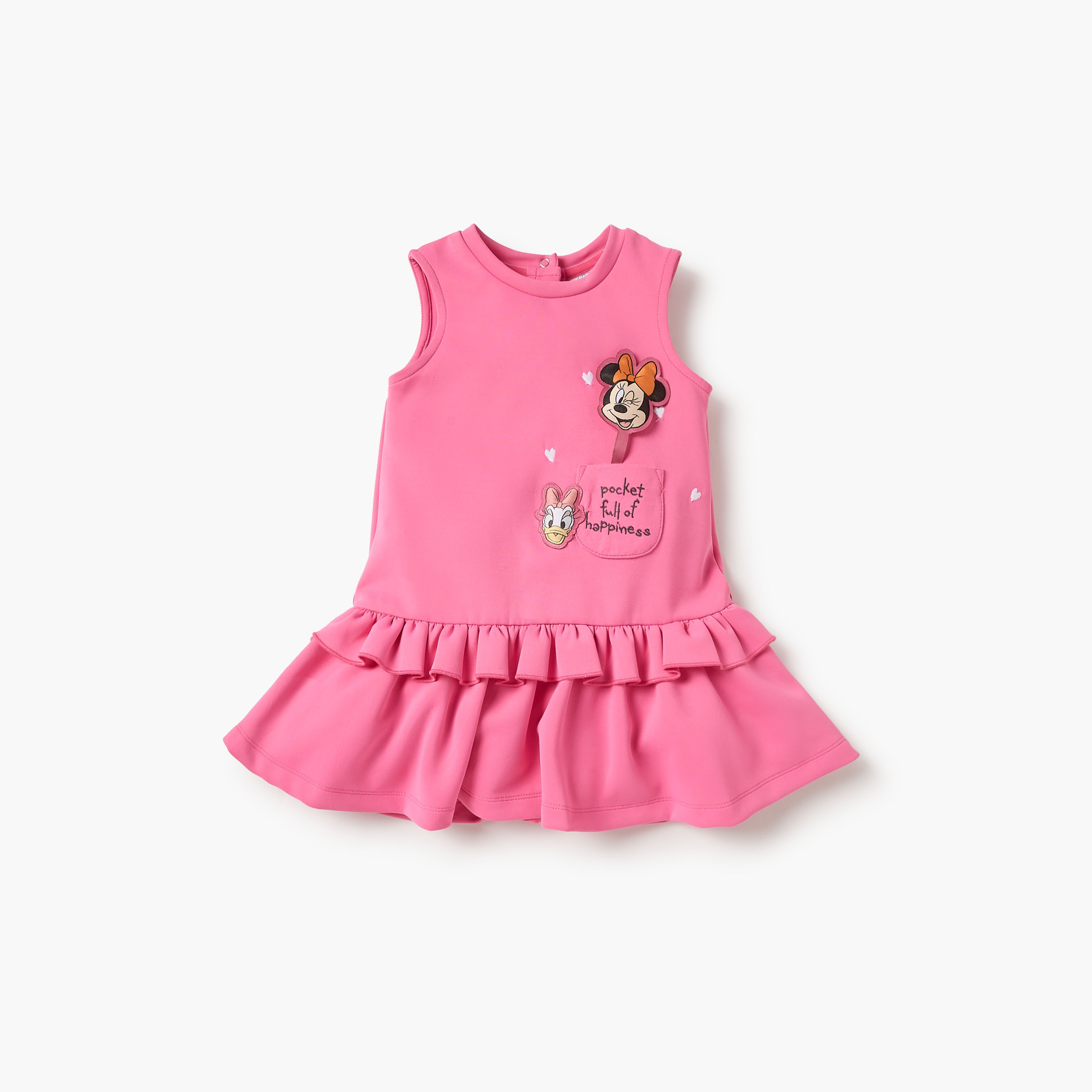 فستان دون أكمام بزخارف ميني ماوس وديزي داك مع شريطة راس من ديزني-baby-girls-clothing-dressesandjumpsuits-image-2