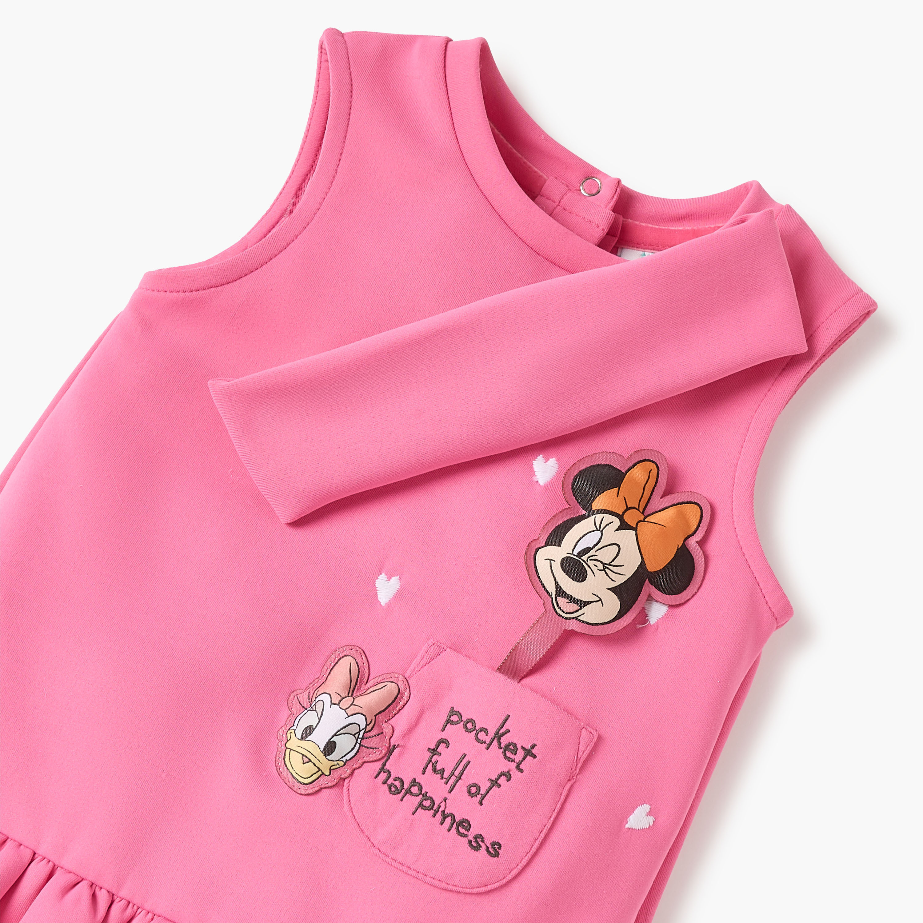 فستان دون أكمام بزخارف ميني ماوس وديزي داك مع شريطة راس من ديزني-baby-girls-clothing-dressesandjumpsuits-image-4