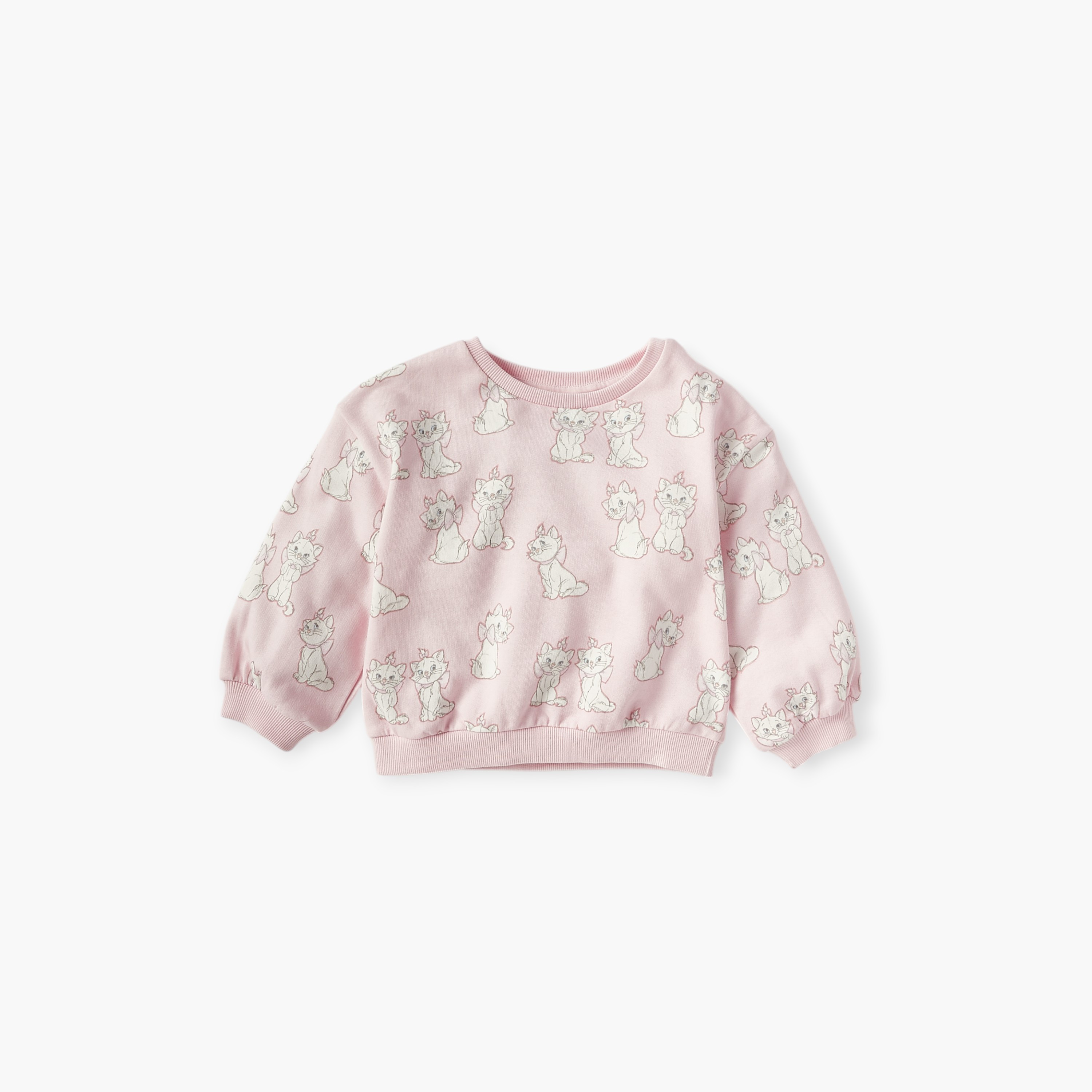 Disney Marie Print Long Sleeves Sweatshirt and Elasticated Joggers Set-baby-girls-clothing-setsandcoords-image-2