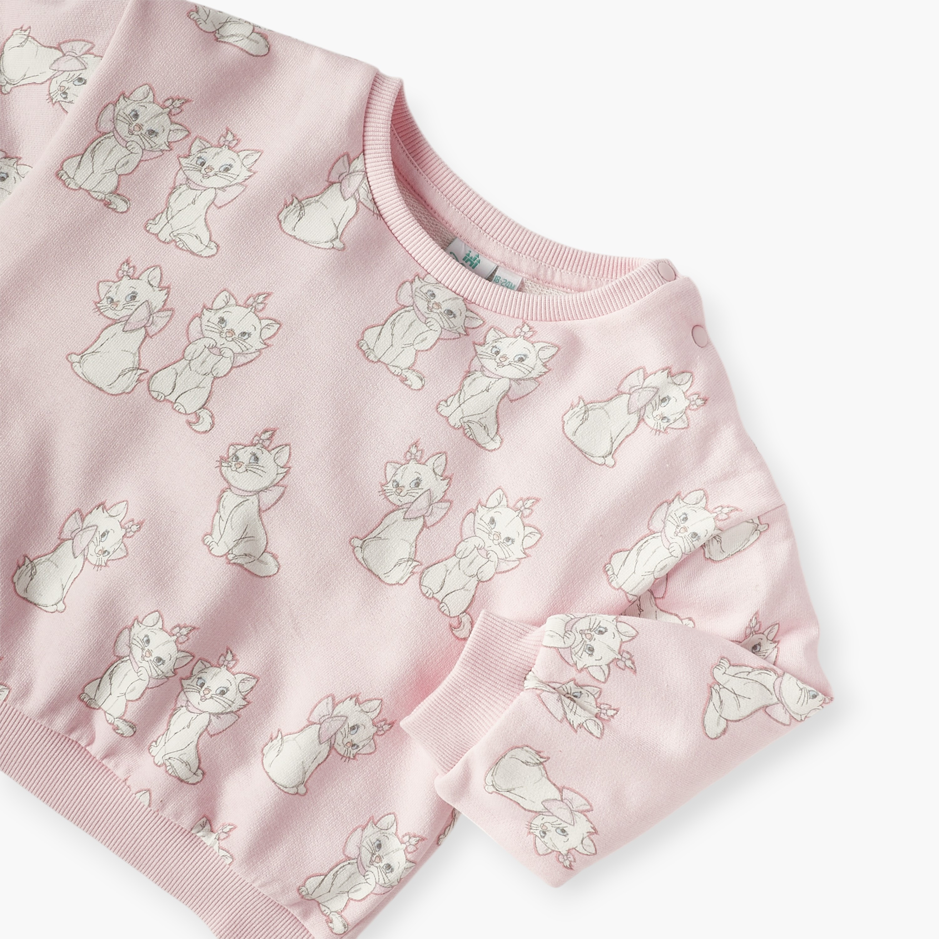 Disney Marie Print Long Sleeves Sweatshirt and Elasticated Joggers Set-baby-girls-clothing-setsandcoords-image-4