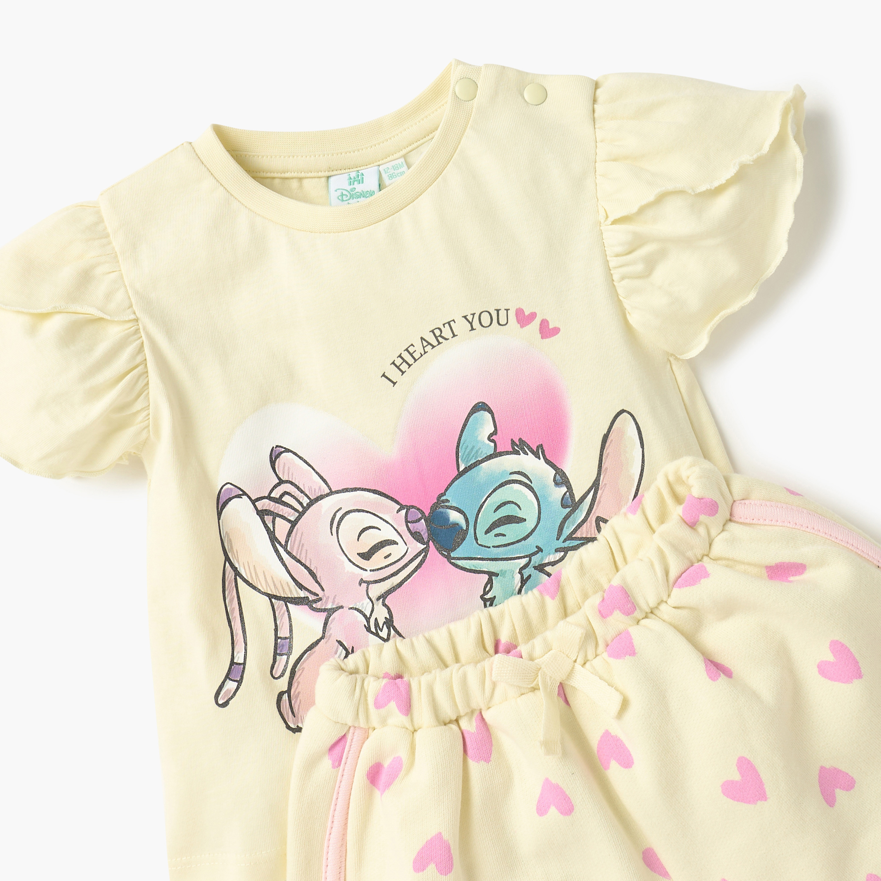 طقم شورت وتيشيرت بياقة مستديرة وطبعات ماري من ديزني-baby-girls-clothing-setsandcoords-image-4