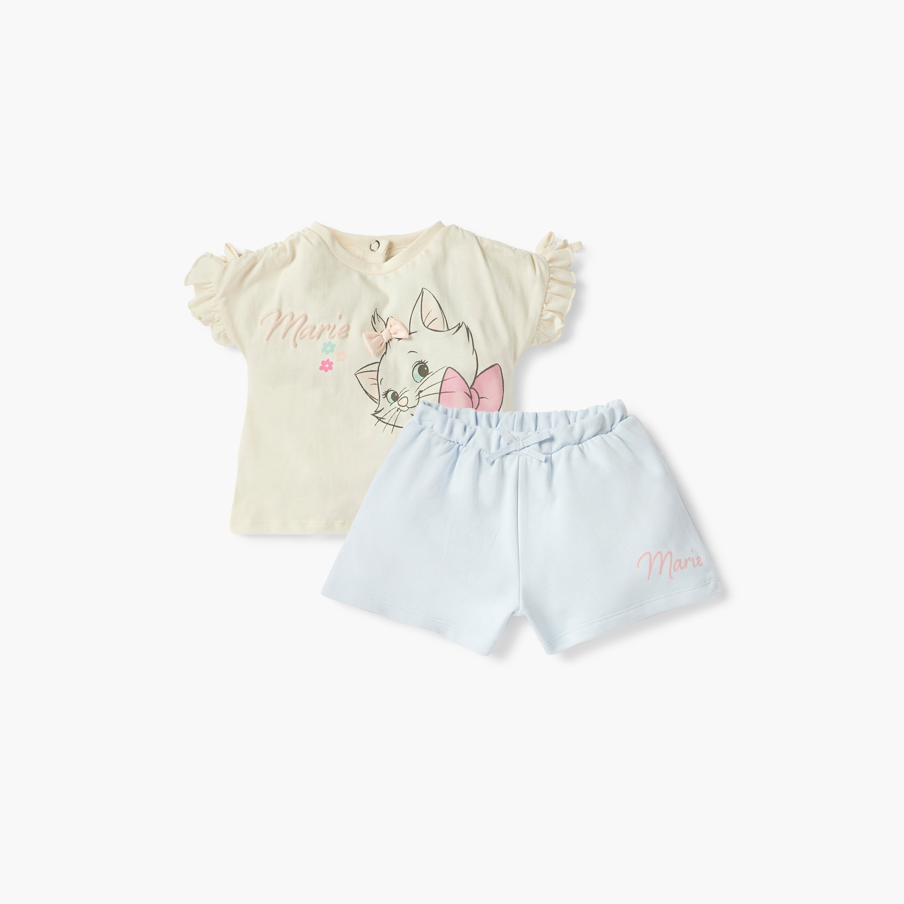 طقم بلوزة وشورت بطبعات ماري من ديزني-baby-girls-clothing-setsandcoords-image-1