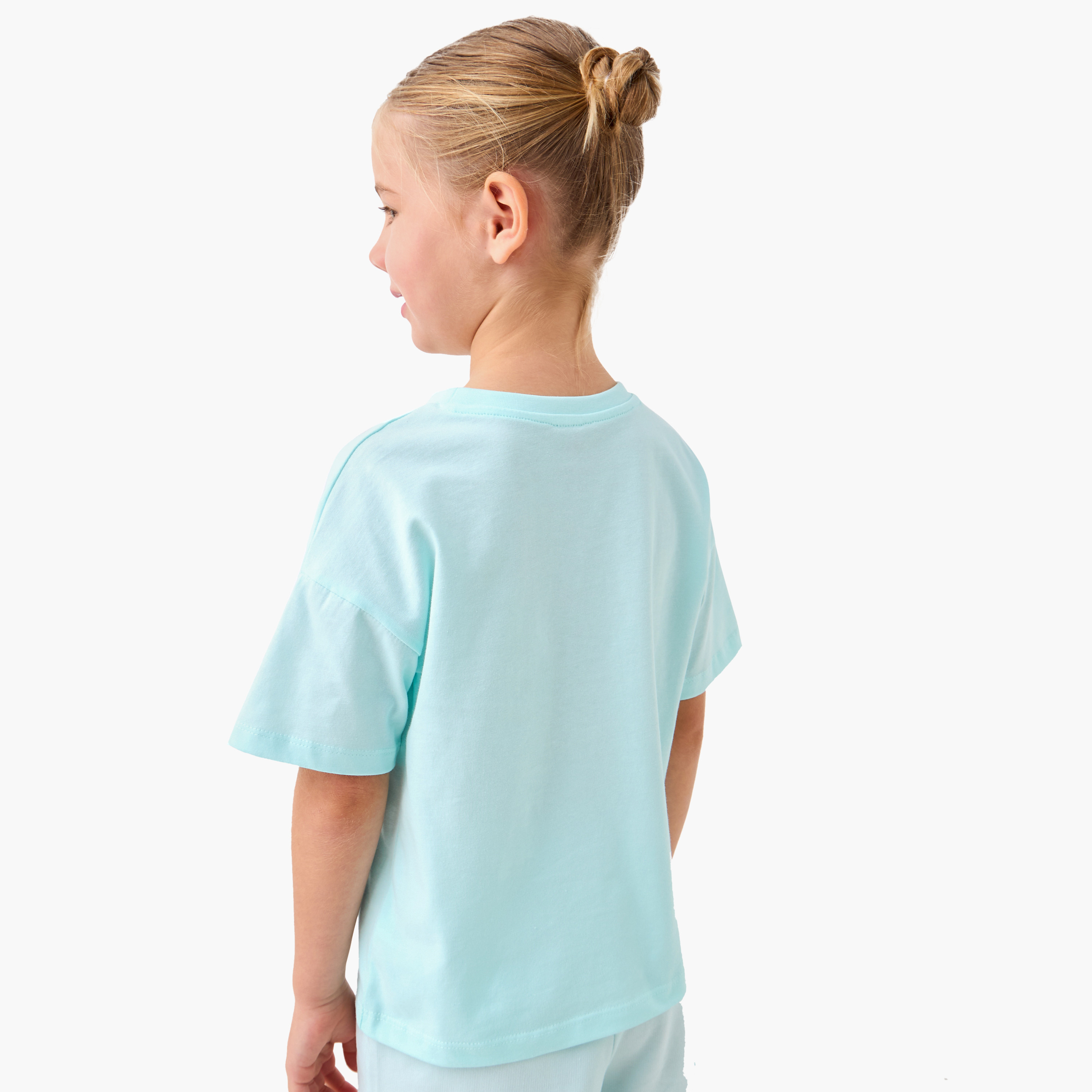 تيشيرت بياقة ضيقة وطبعات وأكمام قصيرة من جونيورز-girls-clothing-tshirts-image-3