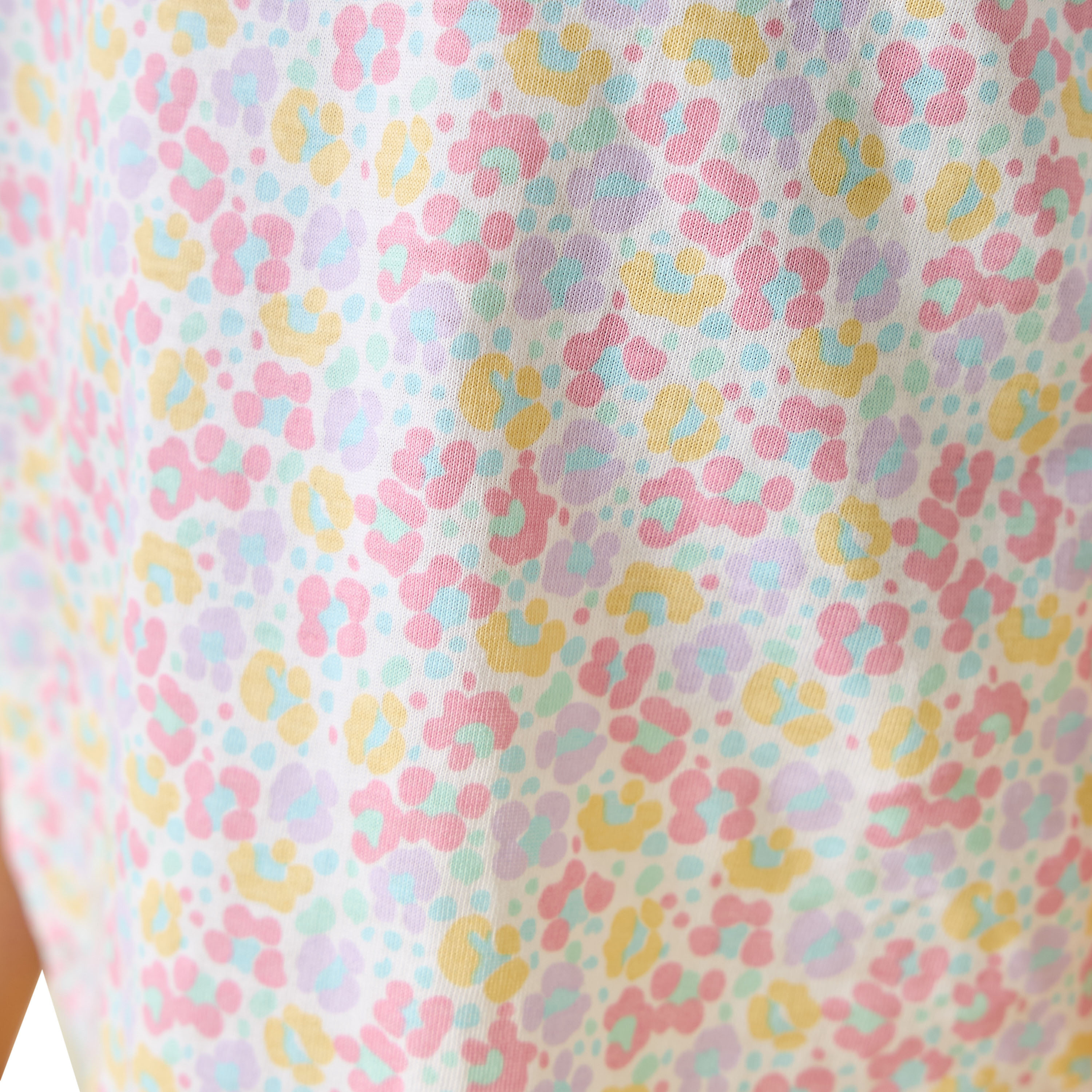 تيشيرت بطبعات أزهار وأكمام قصيرة من جونيورز-girls-clothing-tshirts-image-5
