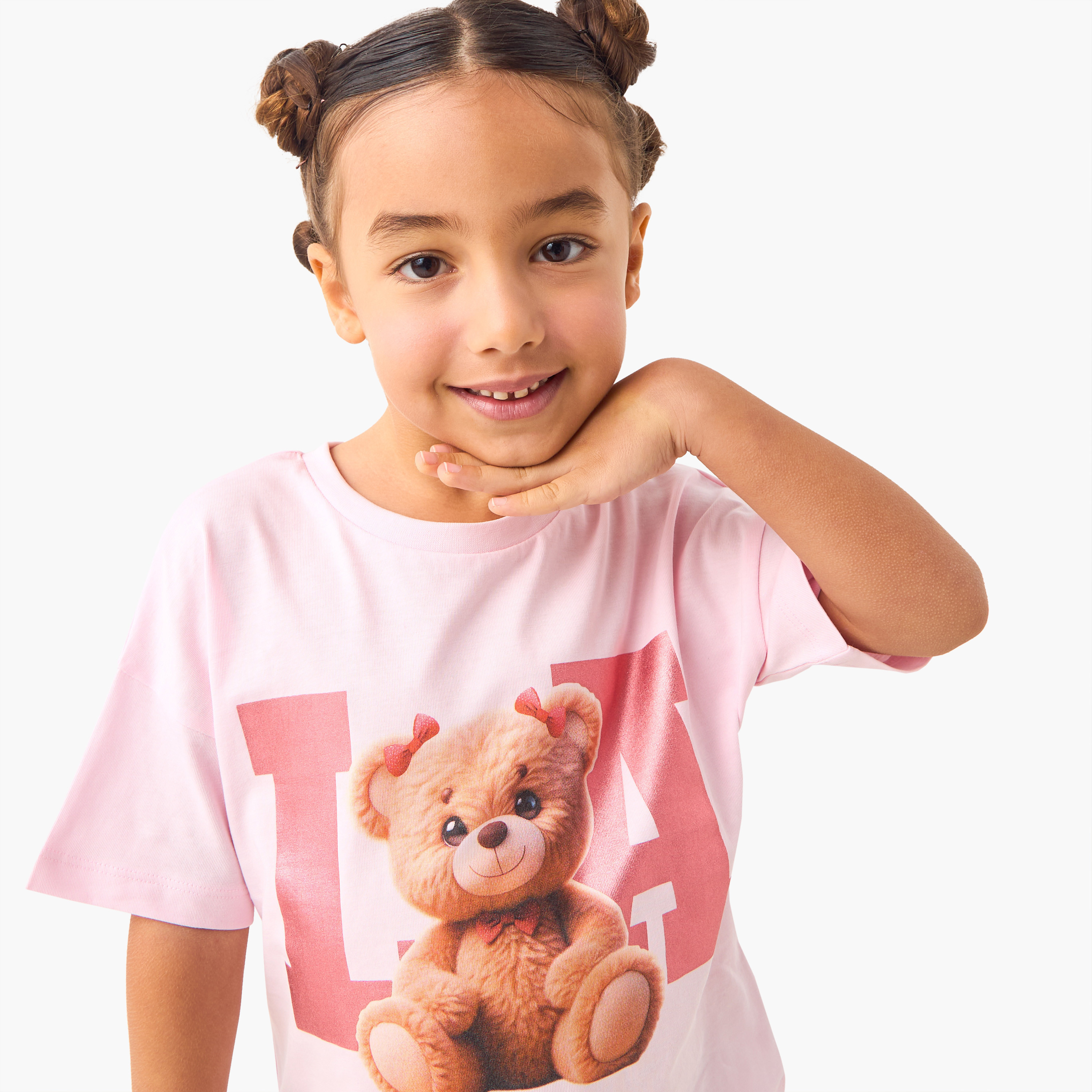 تيشيرت بأكمام قصيرة وطبعات جرافيك من جونيورز-girls-clothing-tshirts-image-4