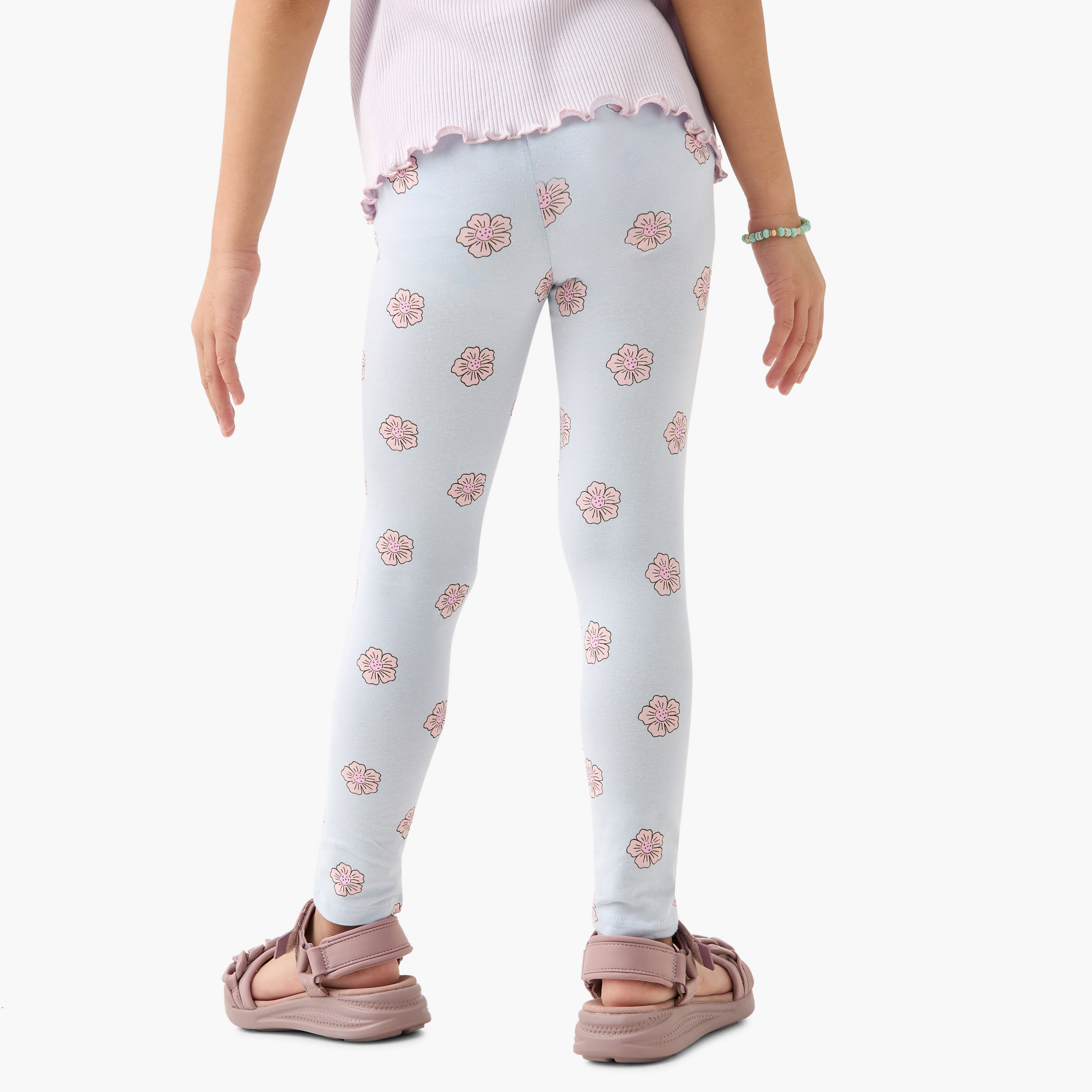 Juniors Assorted Leggings with Elasticated Waistband - Set of 2-baby-girls-clothing-bottoms-leggings-image-3