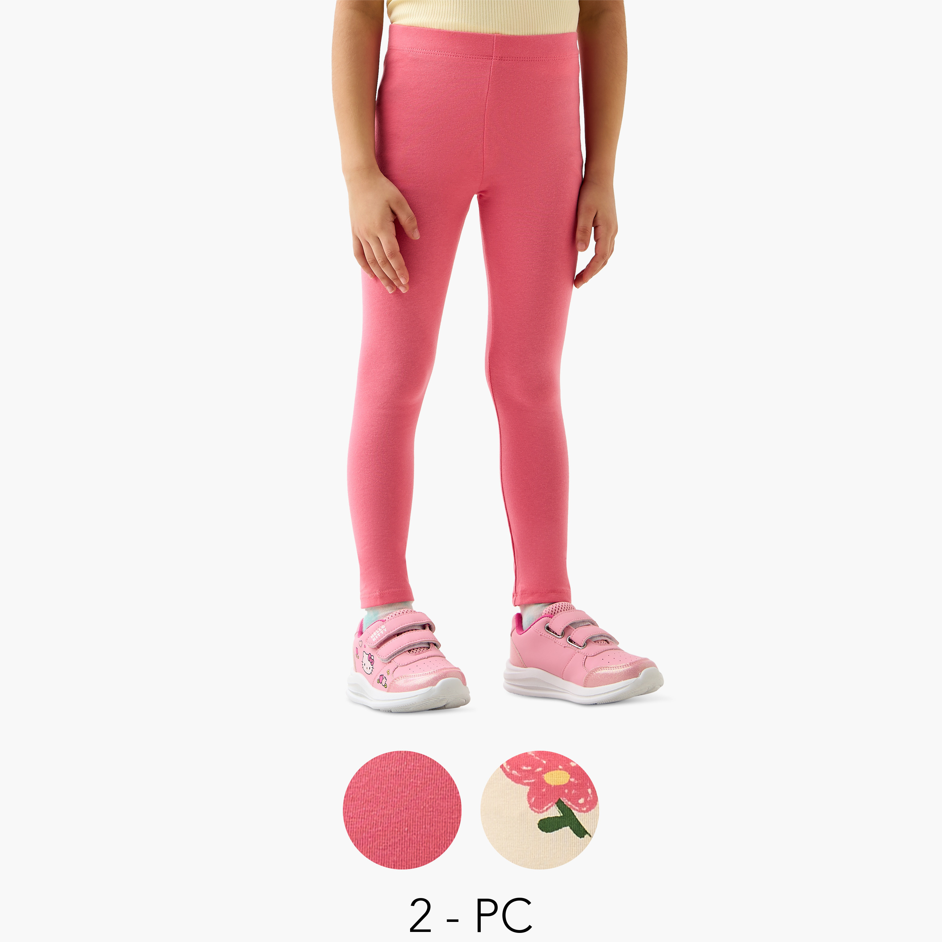 Juniors Assorted Ribbed Leggings - Set of 2-baby-girls-clothing-bottoms-leggings-image-1