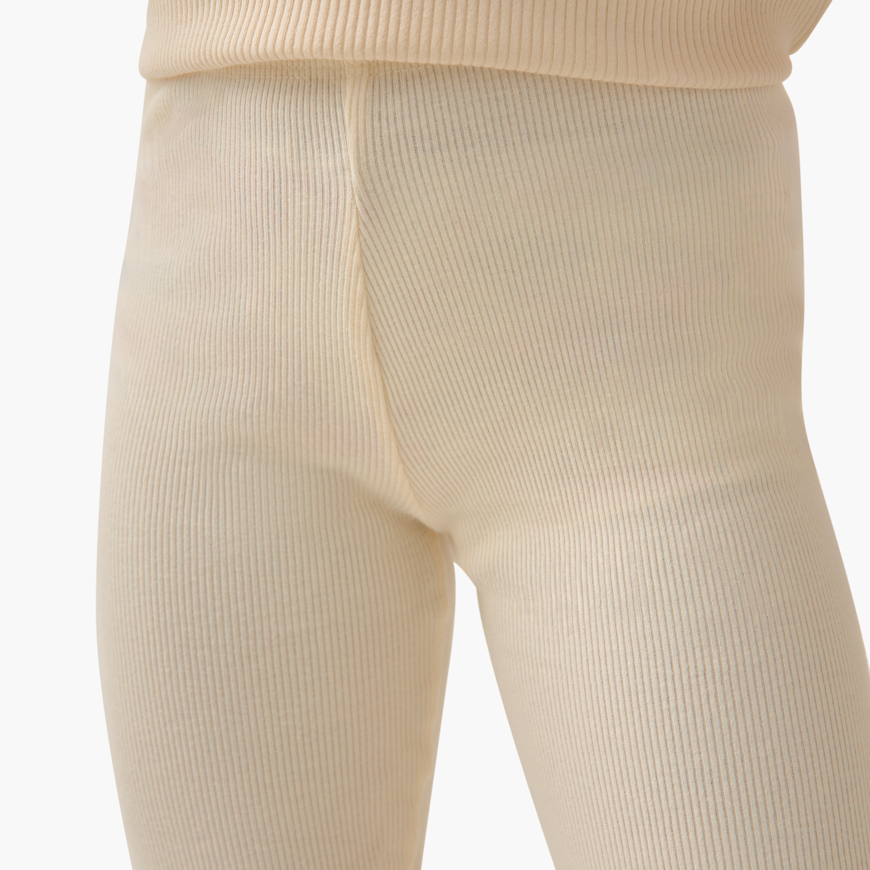 Juniors Ribbed Leggings with Elasticated Waistband and Lettuce Hem-girls-clothing-bottoms-leggings-image-4