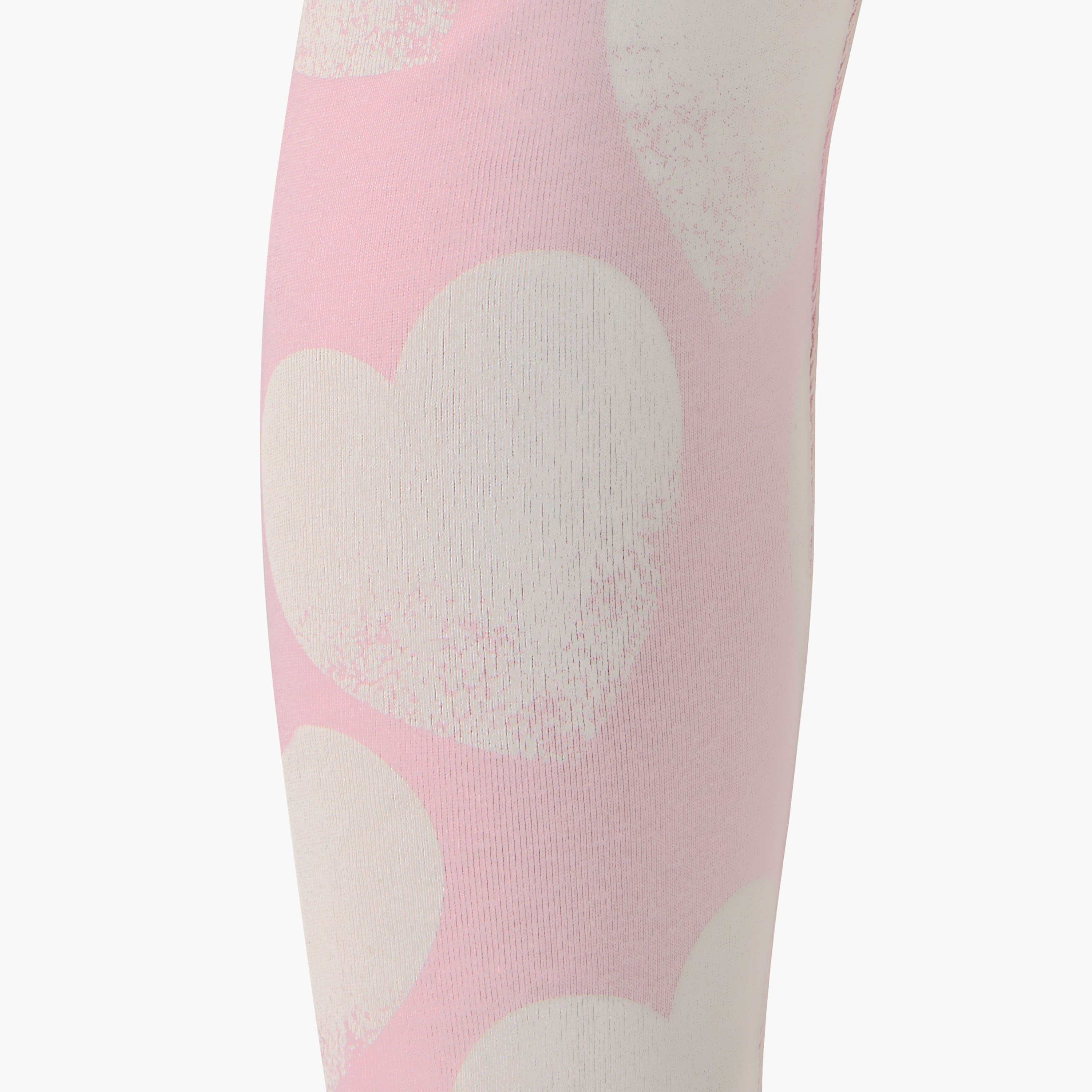 Juniors All-Over Heart Print Leggings with Elasticated Waistband-baby-girls-clothing-bottoms-leggings-image-5
