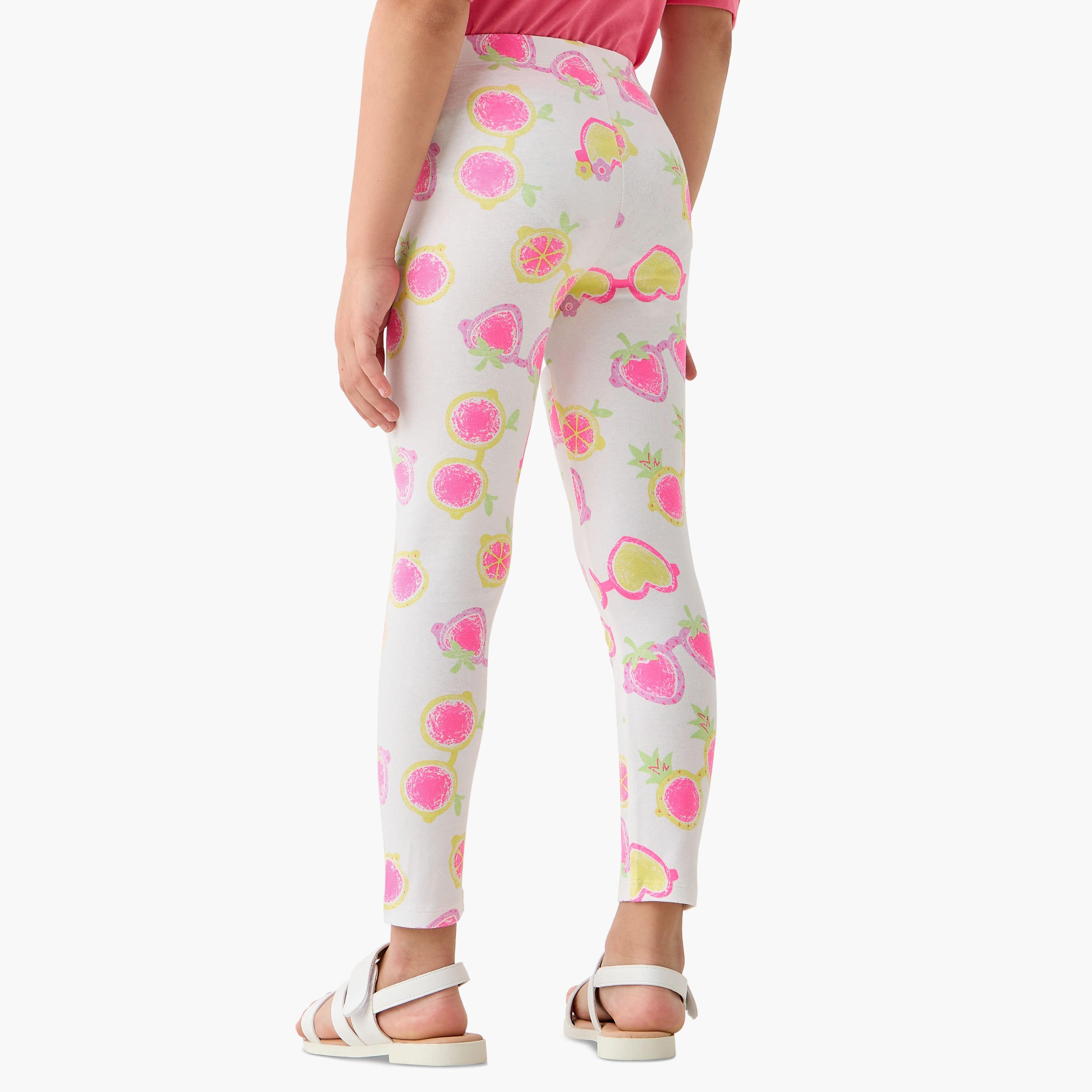 Juniors All-Over Print Leggings with Elasticated Waistband-girls-clothing-bottoms-leggings-image-3
