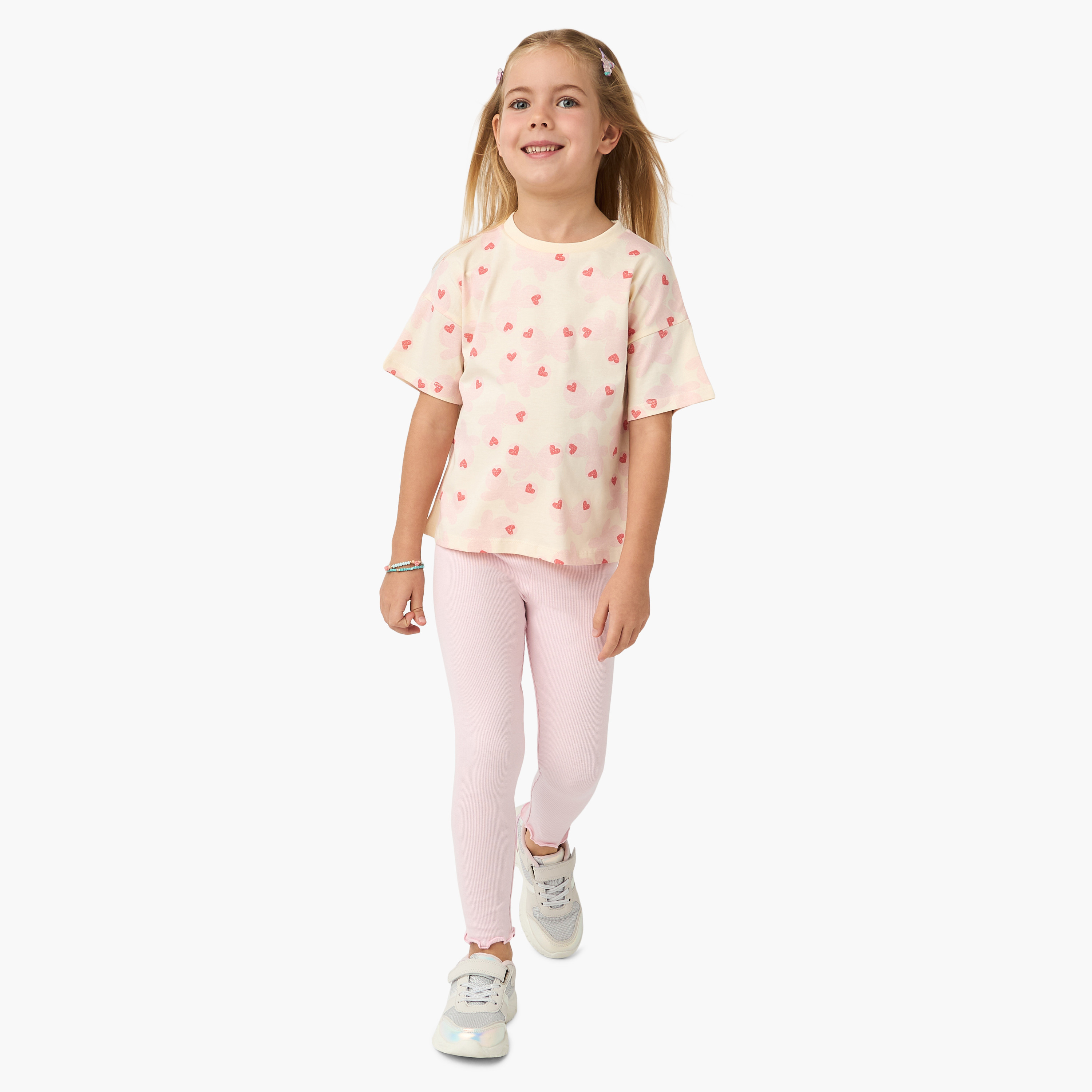 Juniors Ribbed Leggings with Lettuce Hem-baby-girls-clothing-bottoms-leggings-image-2