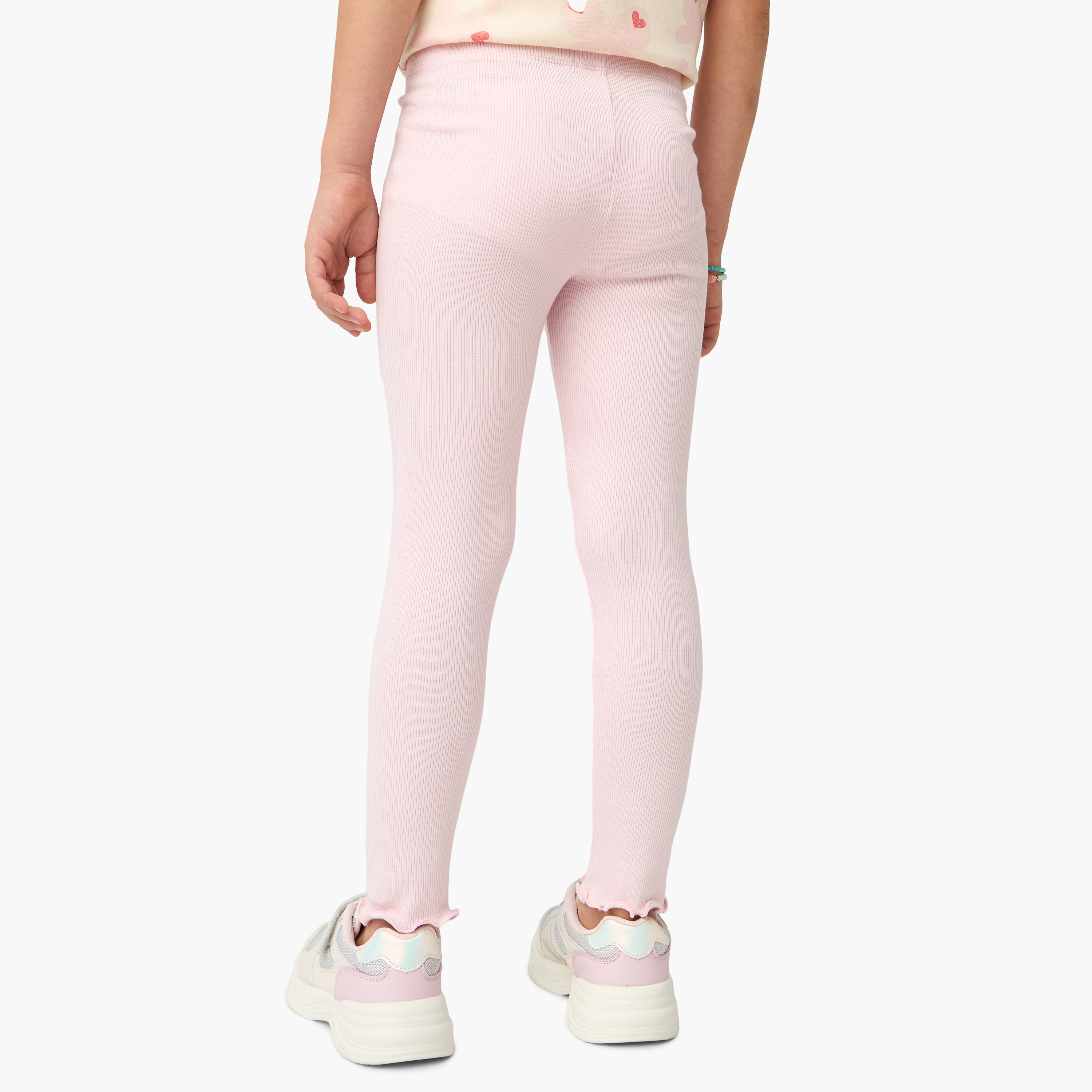 Juniors Ribbed Leggings with Lettuce Hem-baby-girls-clothing-bottoms-leggings-image-3