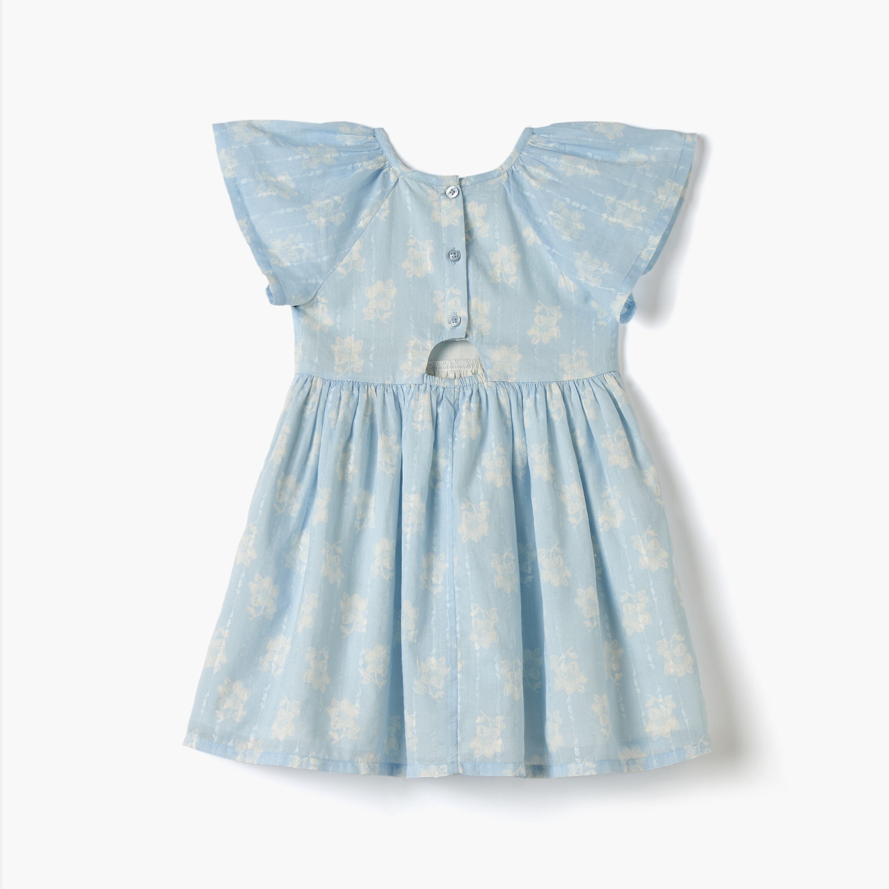 Juniors All-Over Floral Print Dress with Flutter Sleeves-girls-clothing-dressesandjumpsuits-image-2