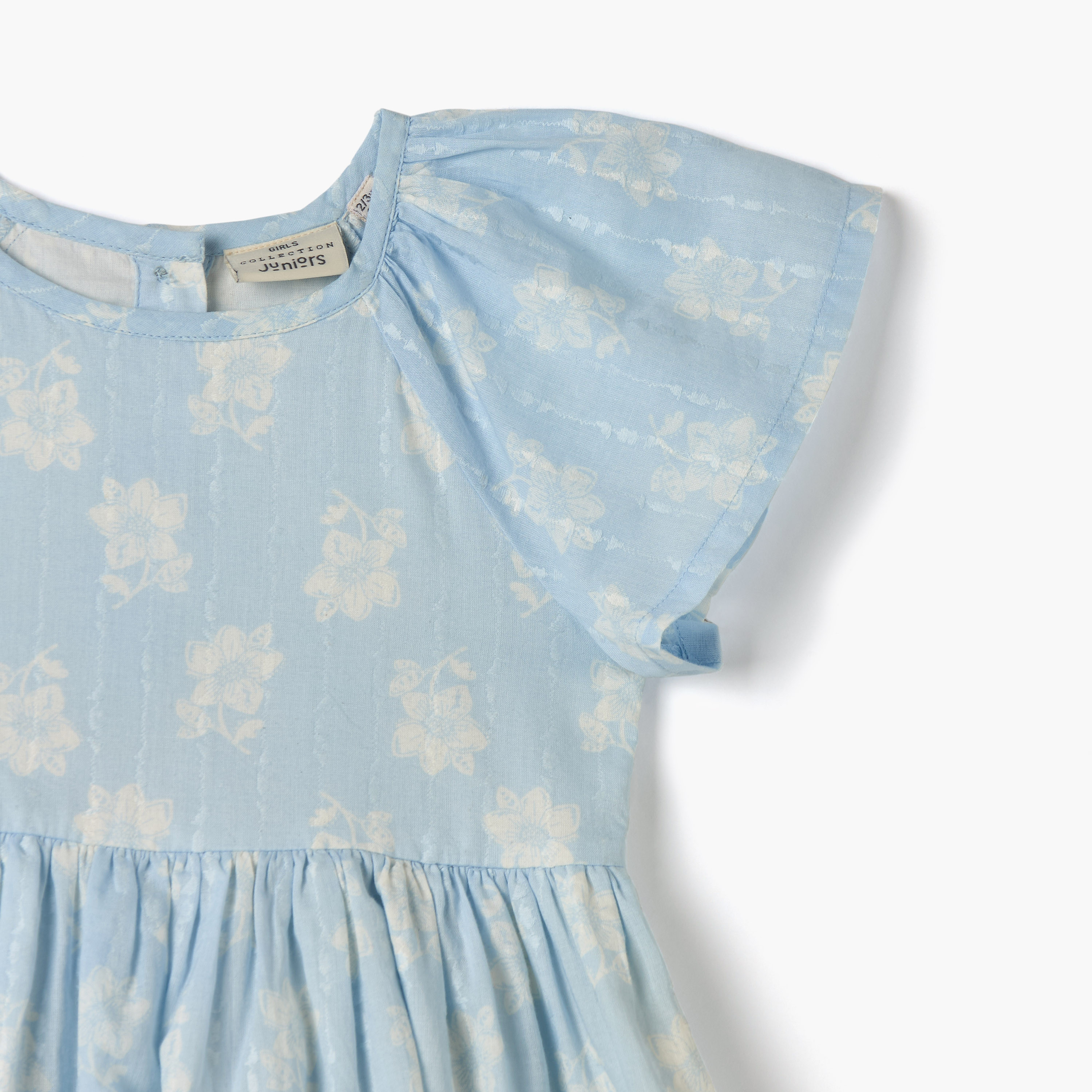 Juniors All-Over Floral Print Dress with Flutter Sleeves-girls-clothing-dressesandjumpsuits-image-3