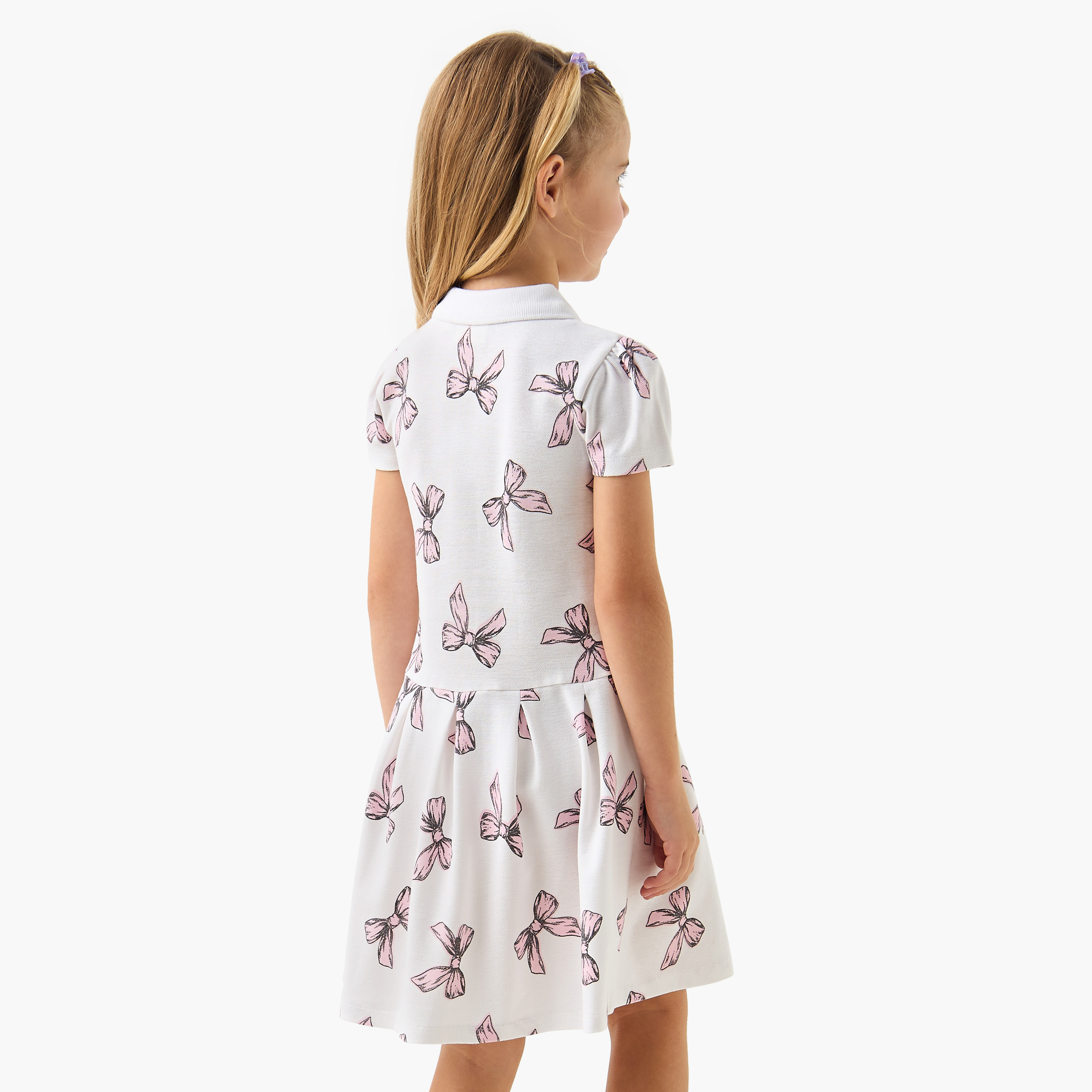 فستان بولو بأكمام قصيرة وطبعات فيونكة من جونيورز-girls-clothing-dressesandjumpsuits-image-3