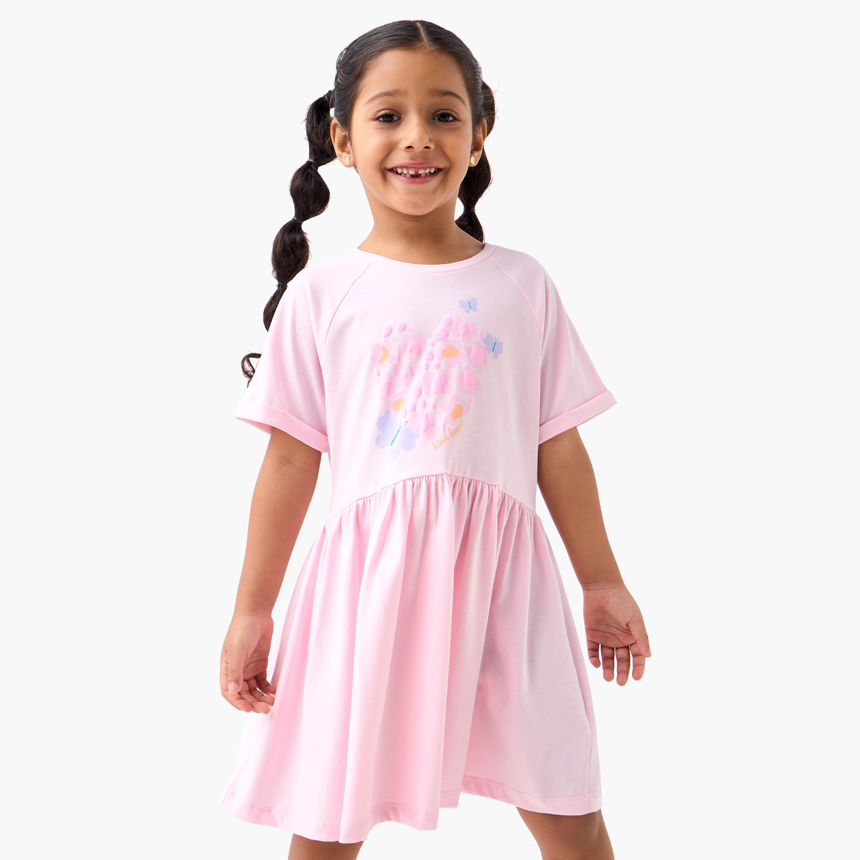 فستان إيه لاين بأكمام مغايرة وطبعات من جونيورز-girls-clothing-dressesandjumpsuits-image-1