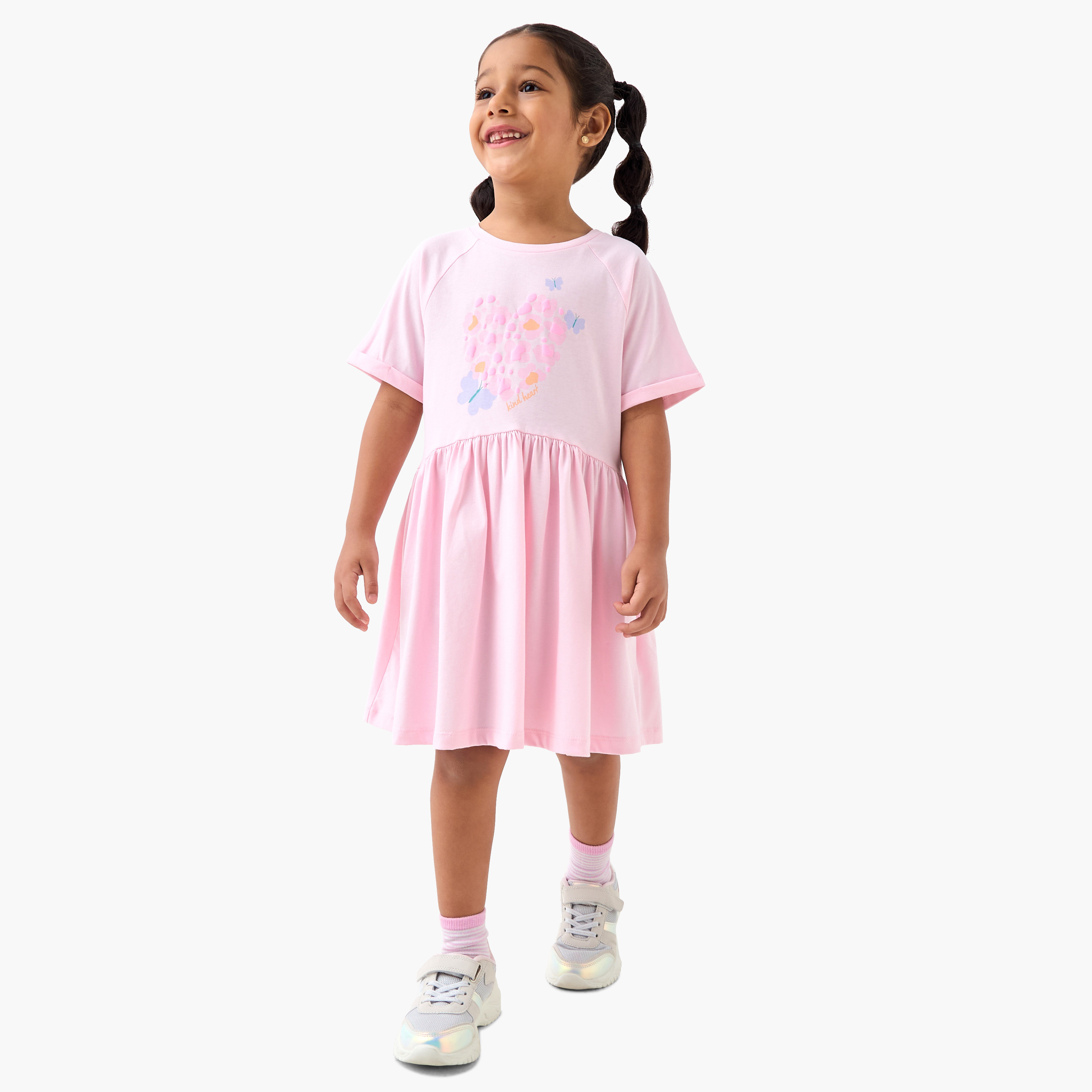 فستان إيه لاين بأكمام مغايرة وطبعات من جونيورز-girls-clothing-dressesandjumpsuits-image-2