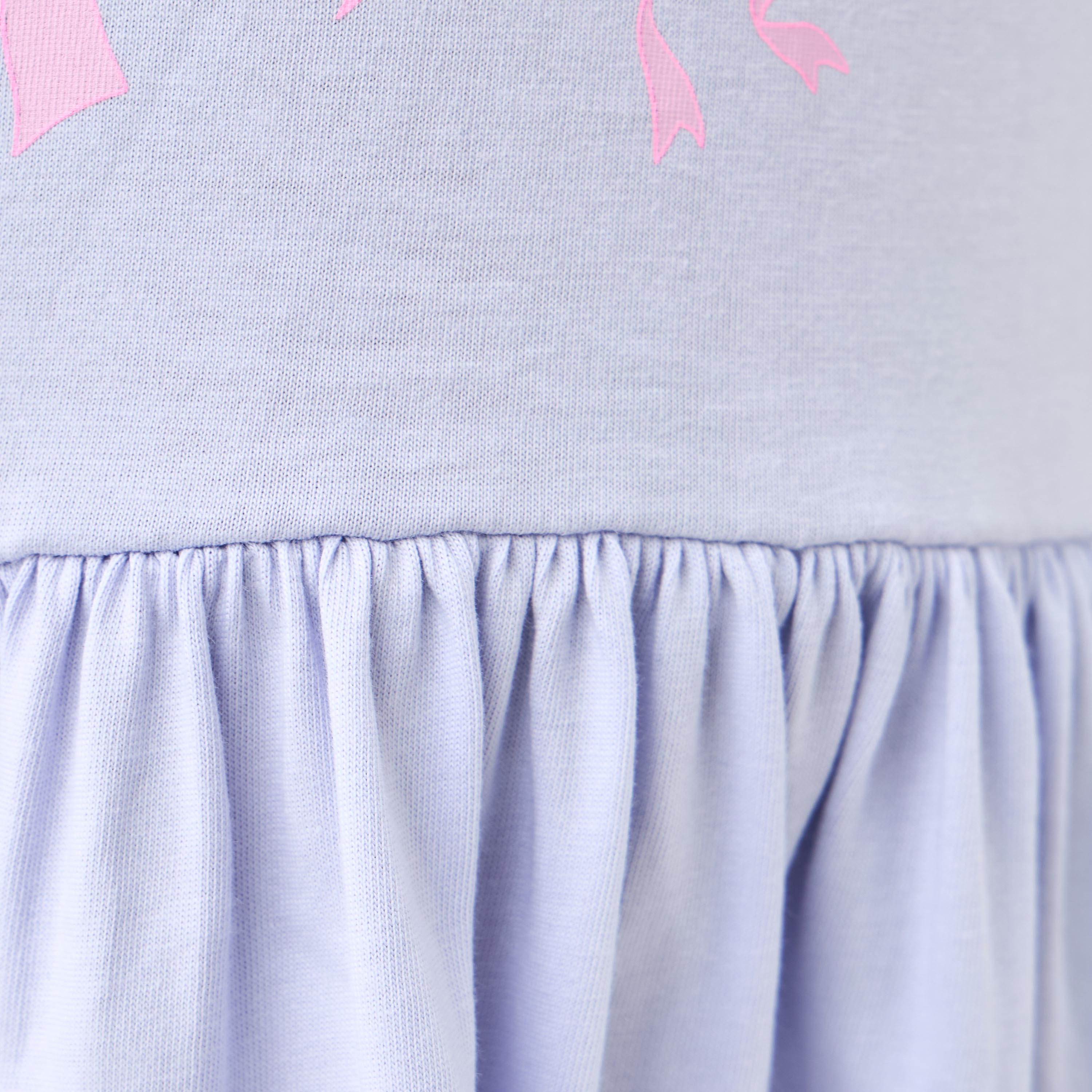 Juniors Printed A-line Dress with Raglan Sleeves-girls-clothing-dressesandjumpsuits-image-5