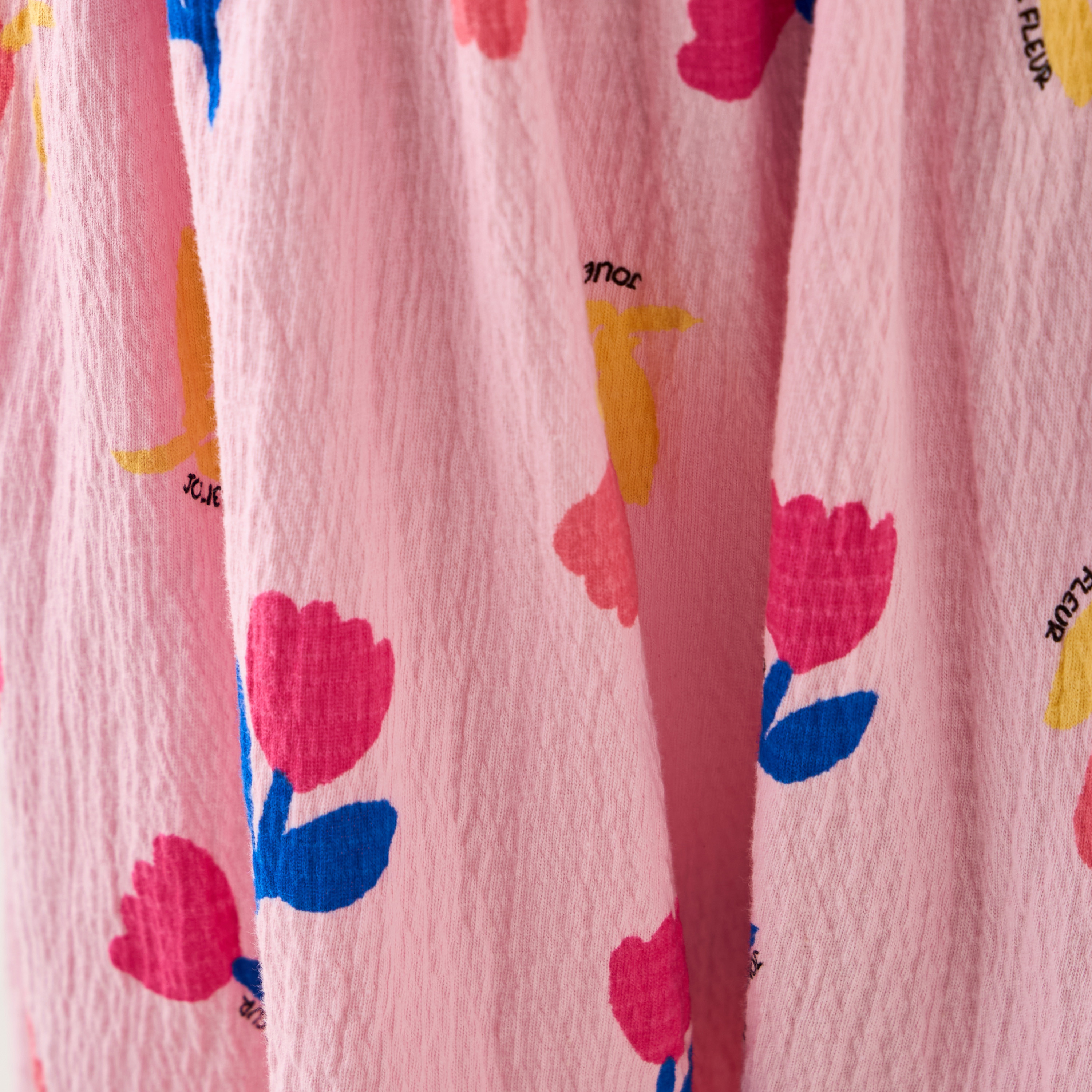 Juniors Textured Sleeveless Dress with Ruffle Trim and Bow Detail-girls-clothing-dressesandjumpsuits-image-5
