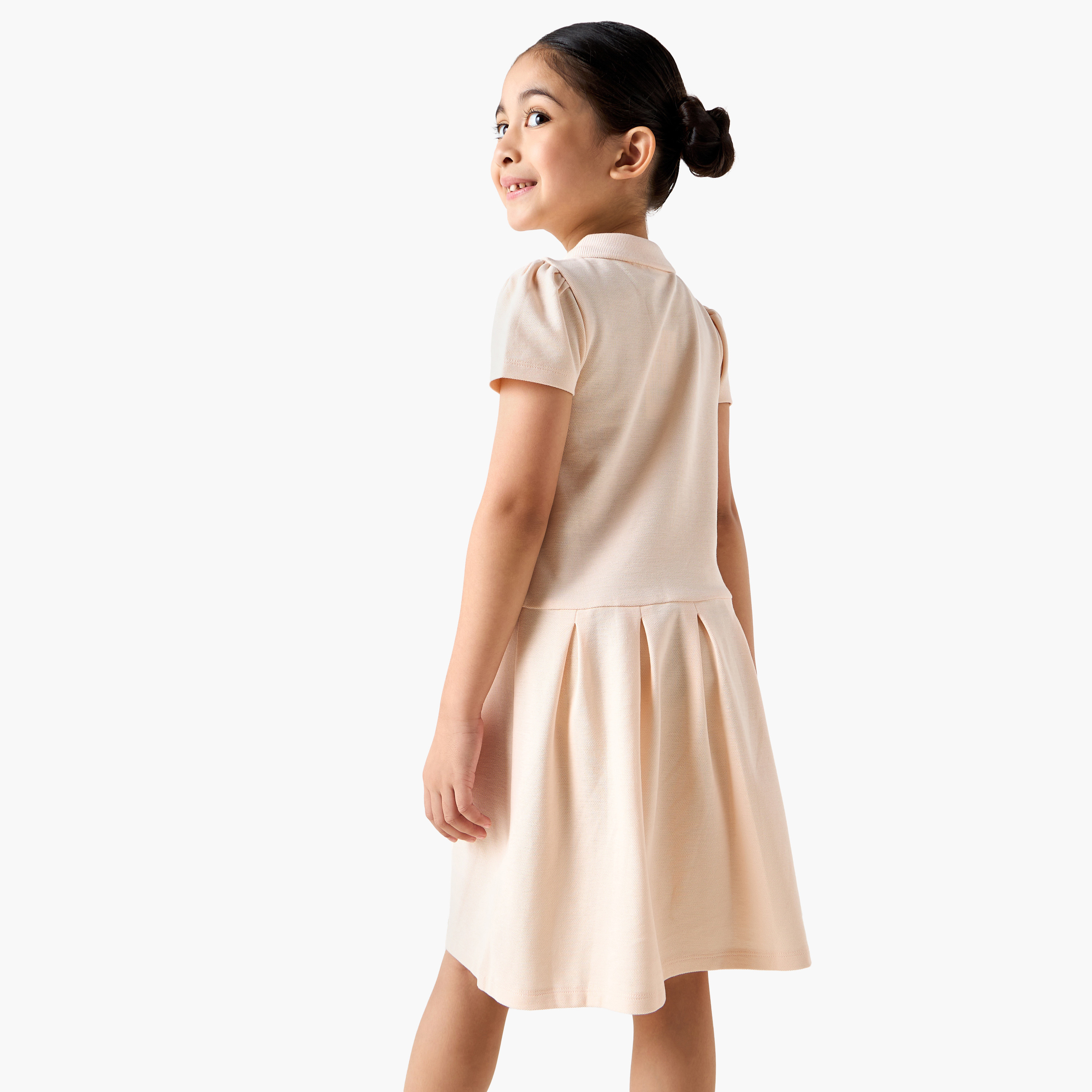 Juniors Floral Embroidered Polo Dress with Short Sleeves-girls-clothing-dressesandjumpsuits-image-3