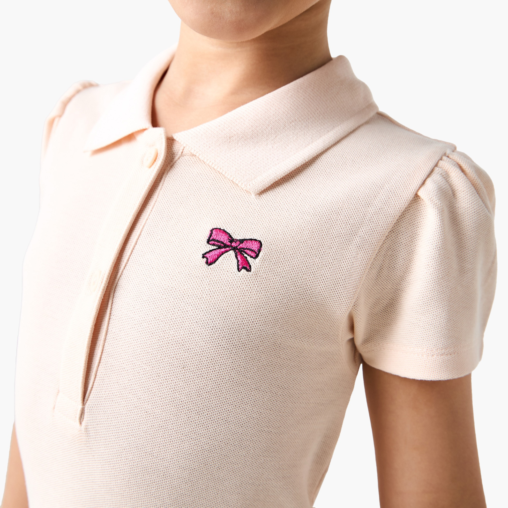 Juniors Floral Embroidered Polo Dress with Short Sleeves-girls-clothing-dressesandjumpsuits-image-4