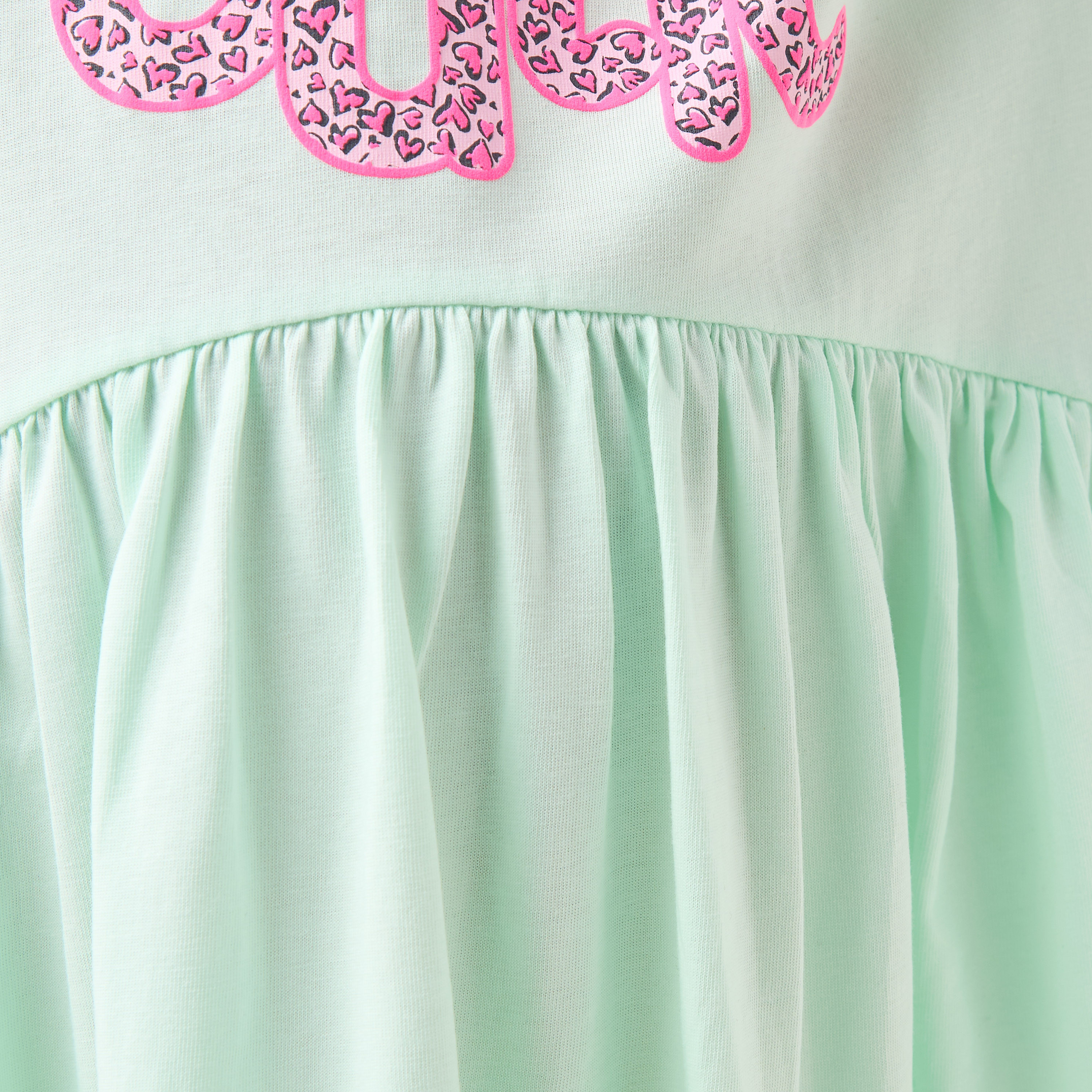 Juniors Graphic Print A-Line Dress with Raglan Sleeves-girls-clothing-dressesandjumpsuits-image-5