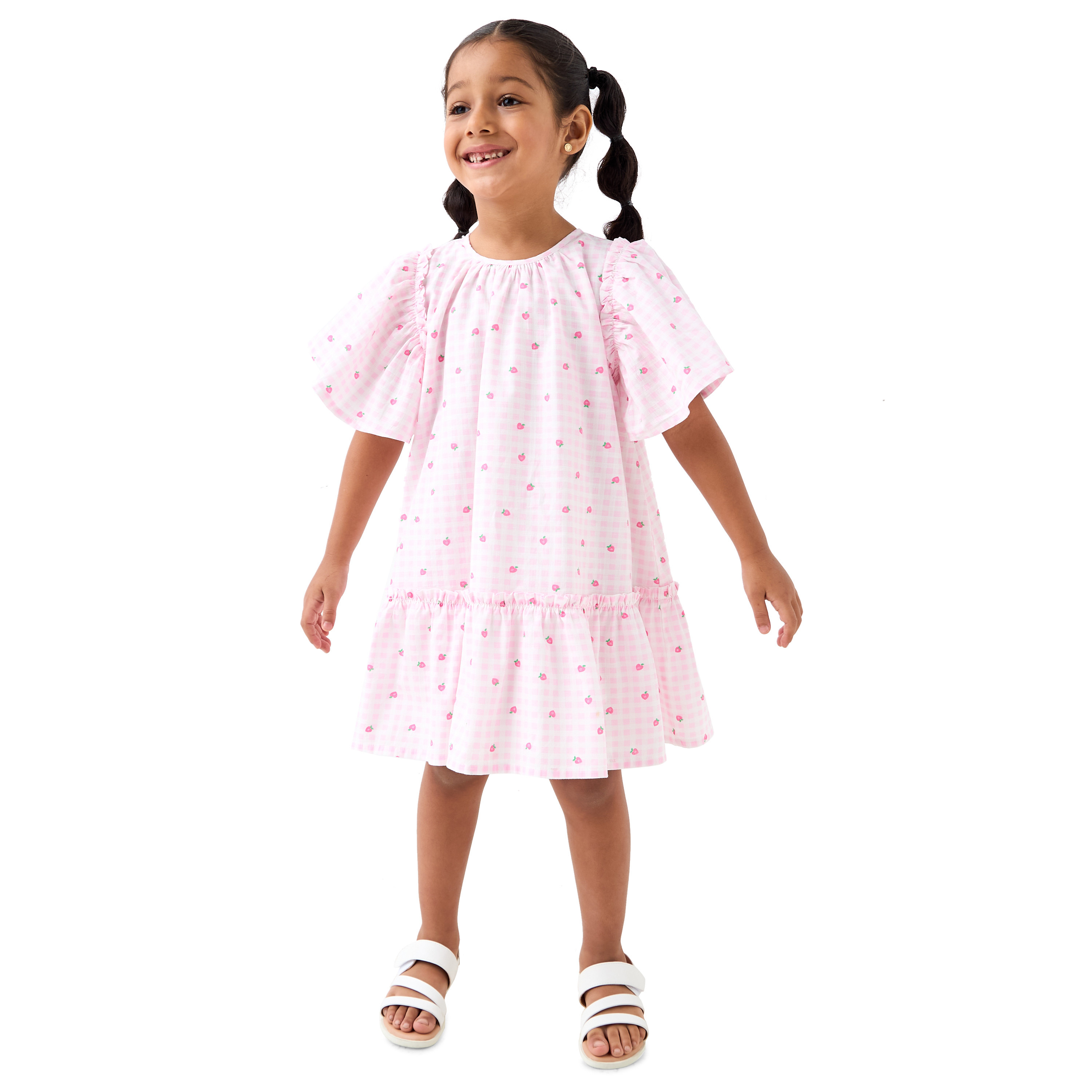 فستان بارز الملمس بأكمام واسعة من جونيورز-girls-clothing-dressesandjumpsuits-image-2