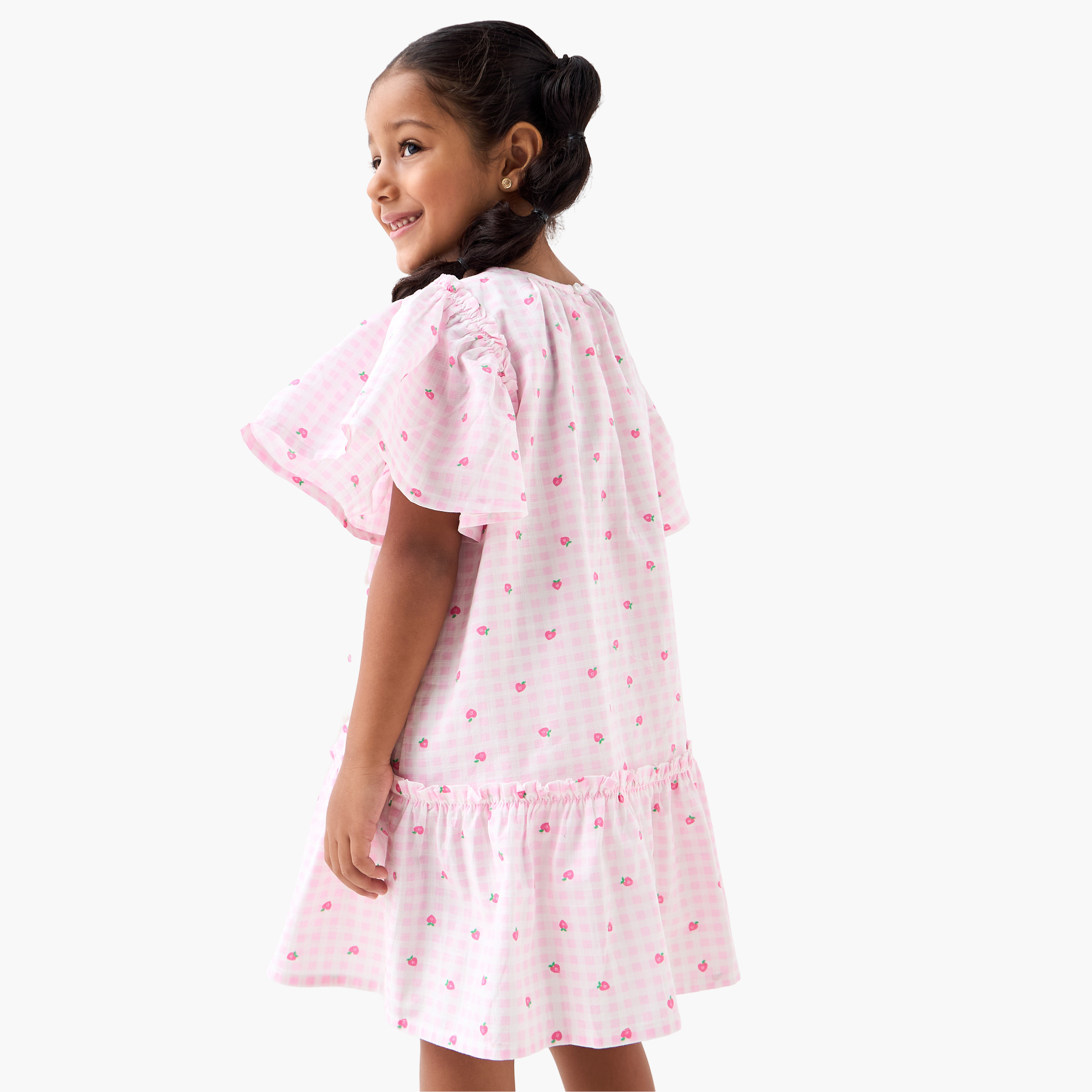فستان بارز الملمس بأكمام واسعة من جونيورز-girls-clothing-dressesandjumpsuits-image-3