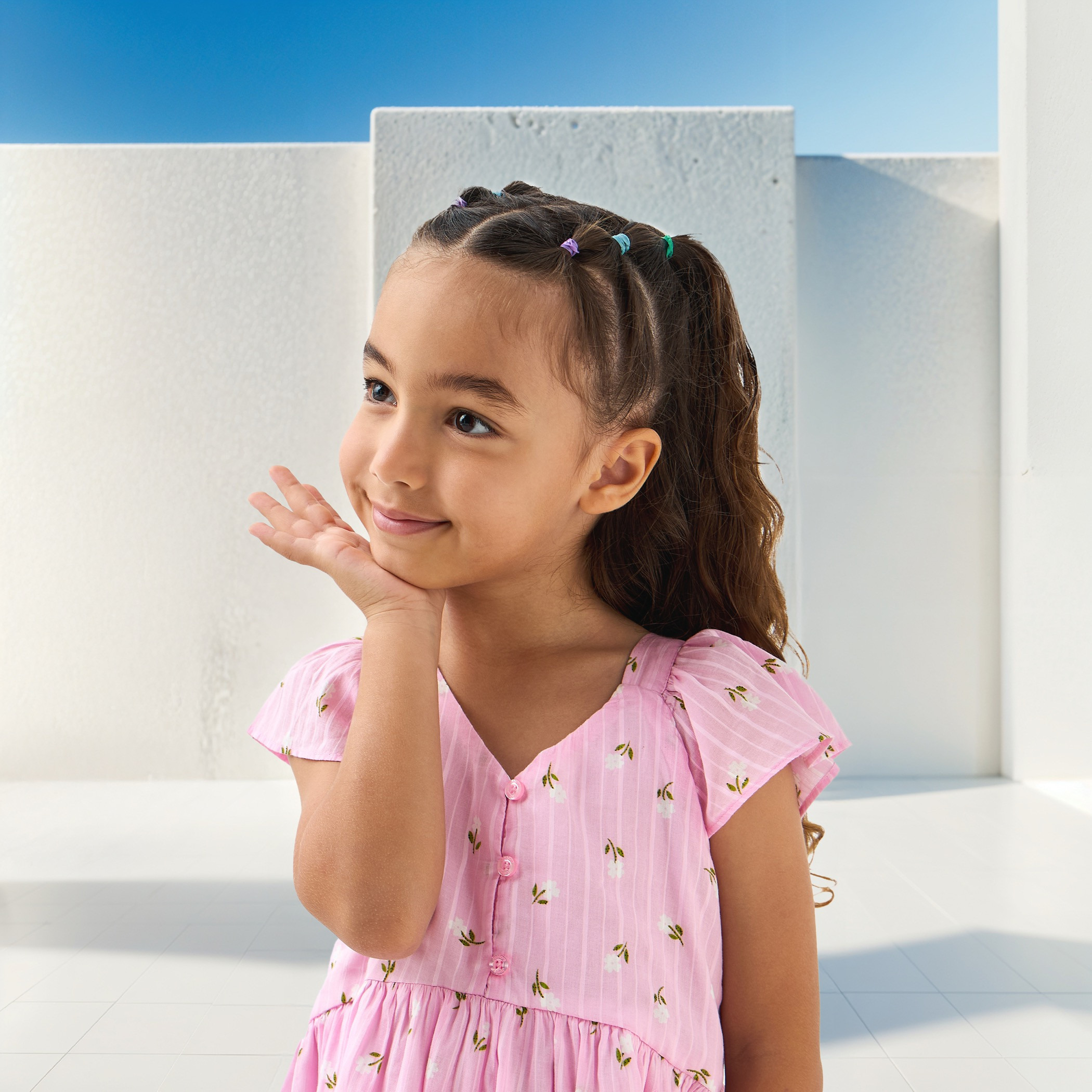 Juniors All-Over Floral Print V-neck Dress with Flutter Sleeves-girls-clothing-dressesandjumpsuits-image-4