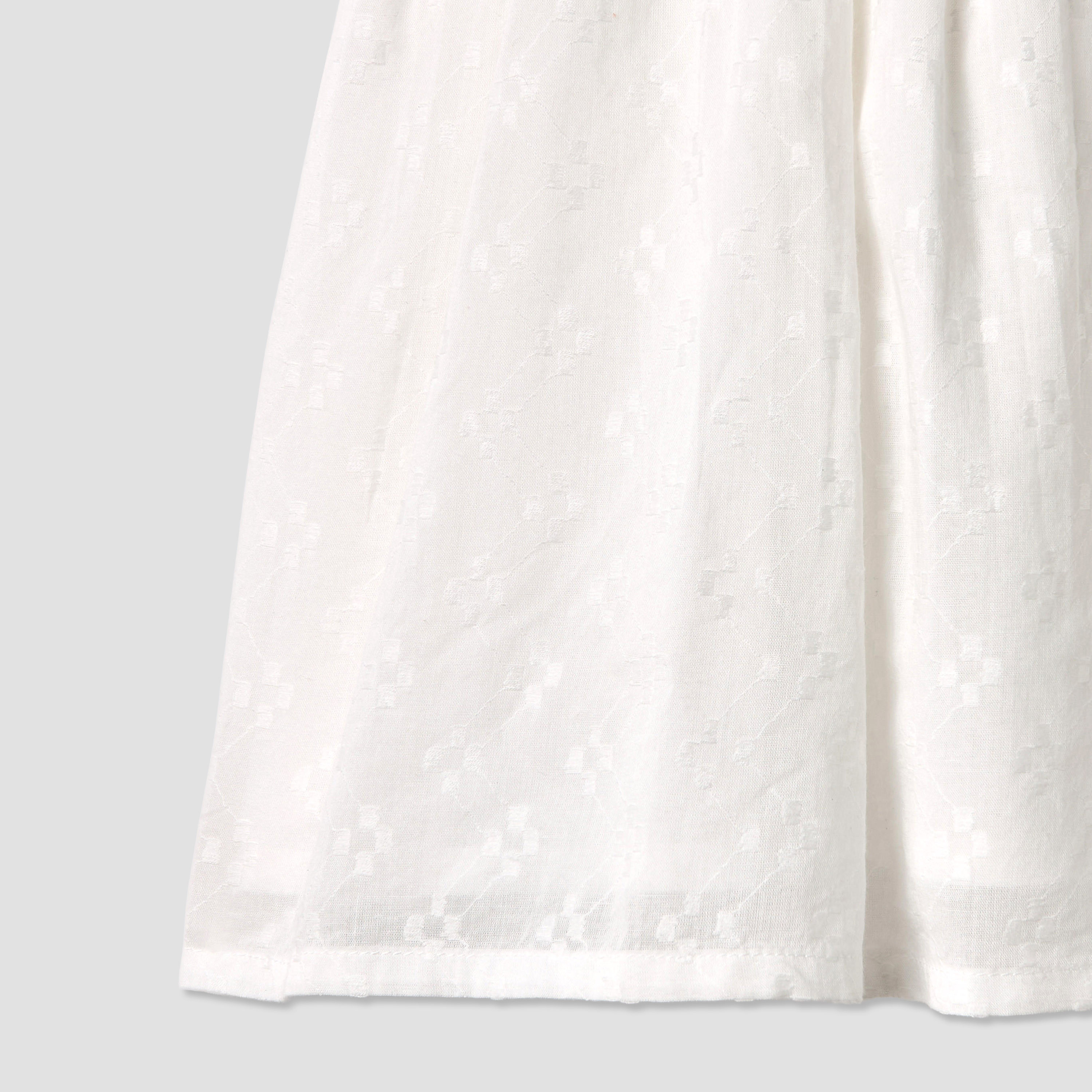 Juniors Textured A-line Round Neck Dress with Short Sleeves and Cutout Detail-girls-clothing-dressesandjumpsuits-image-4
