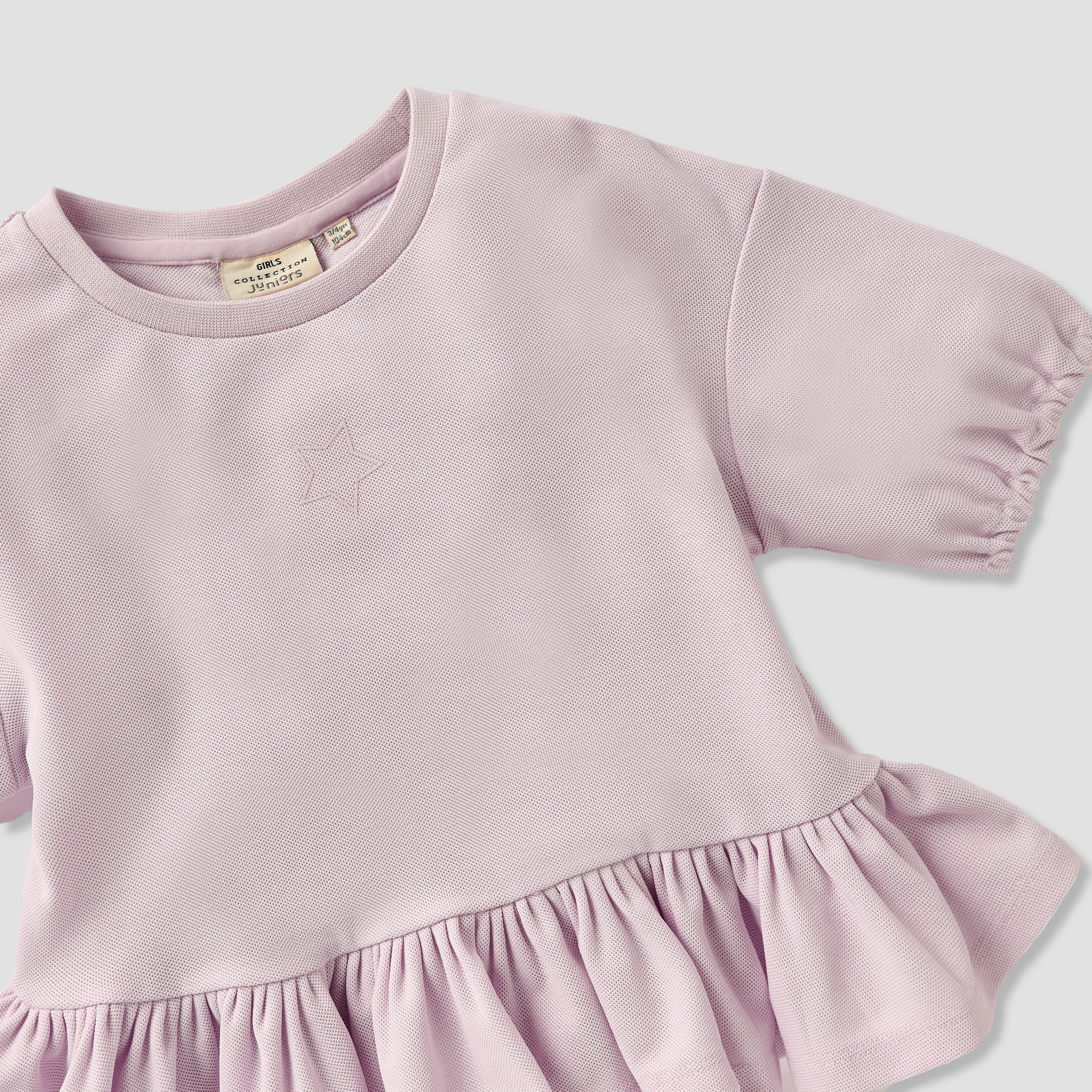 طقم شورت وبلوزة بيبلوم بارزة الملمس من جونيورز-girls-clothing-setsandcoords-image-2