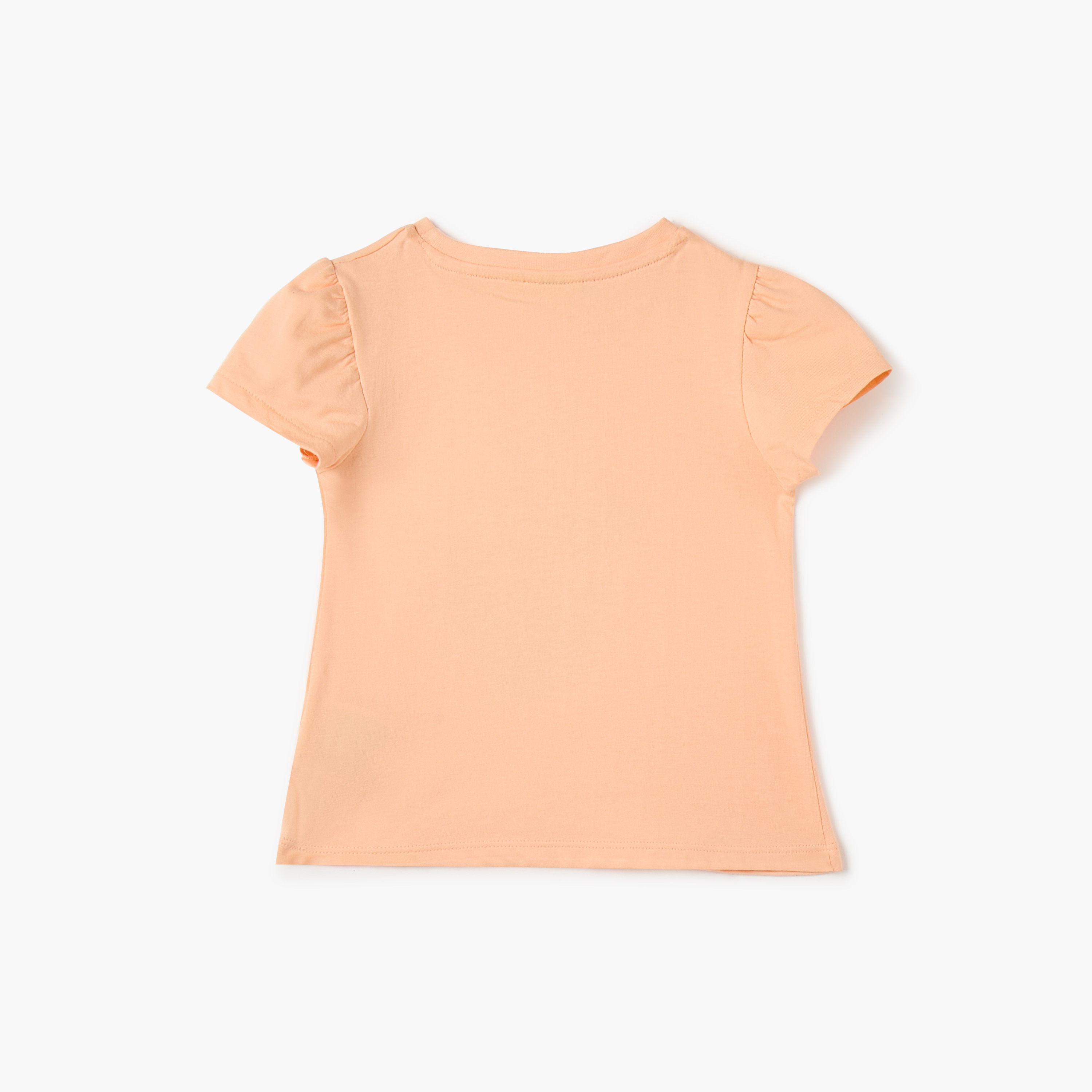 Juniors Sequinned T-shirt with Short Sleeves-girls-clothing-tshirts-image-2