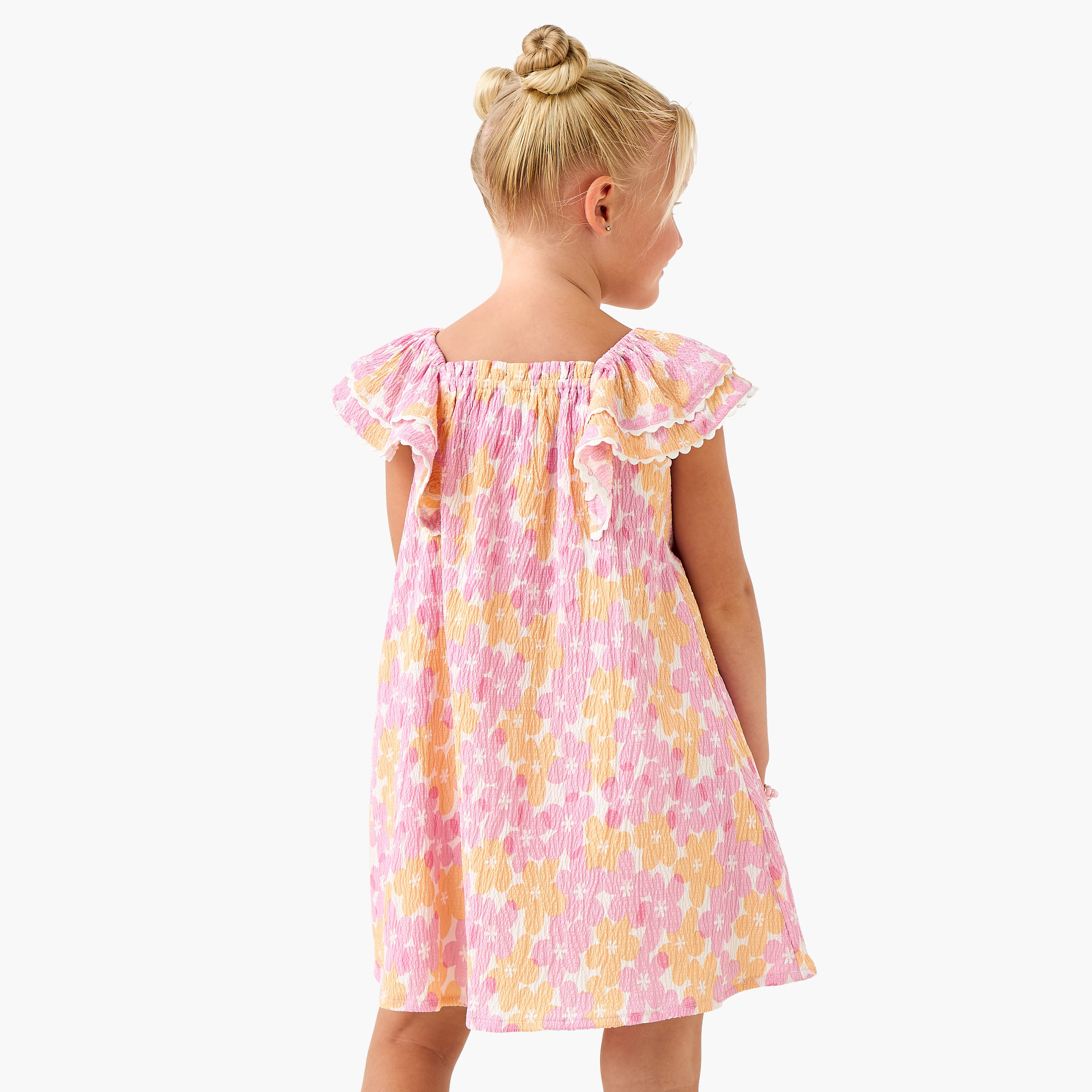 فستان بطبعات أزهار وأكمام كشكش من جونيورز-girls-clothing-dressesandjumpsuits-image-3