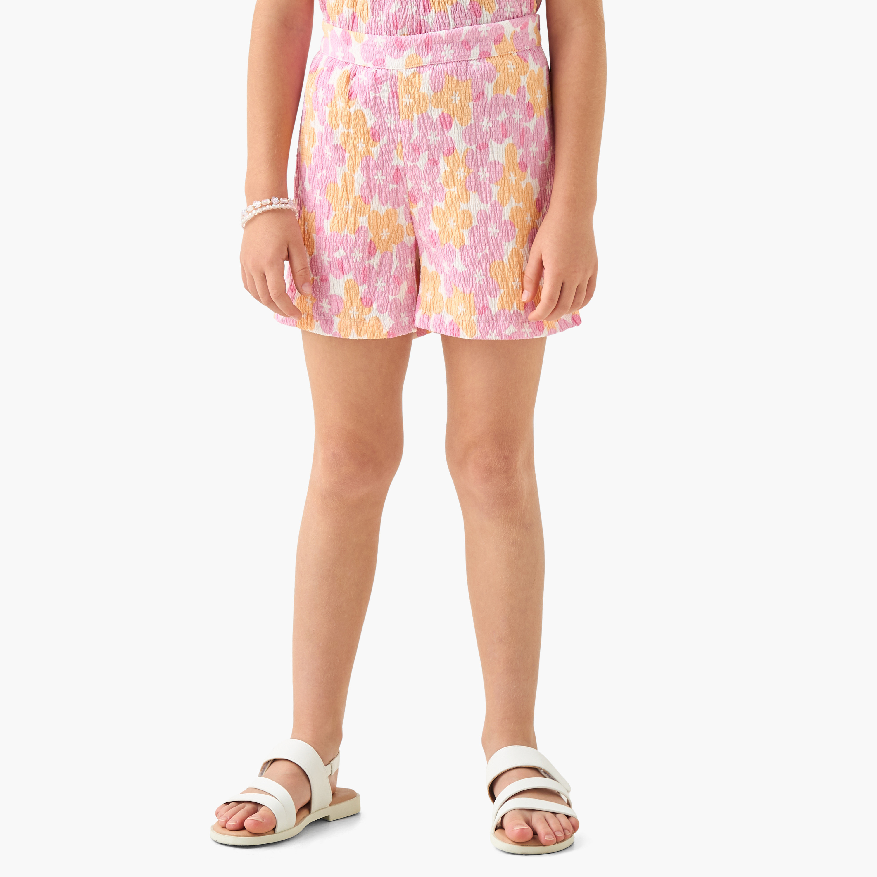 Juniors Floral Print Peplum Top and Shorts Set-girls-clothing-setsandcoords-image-3