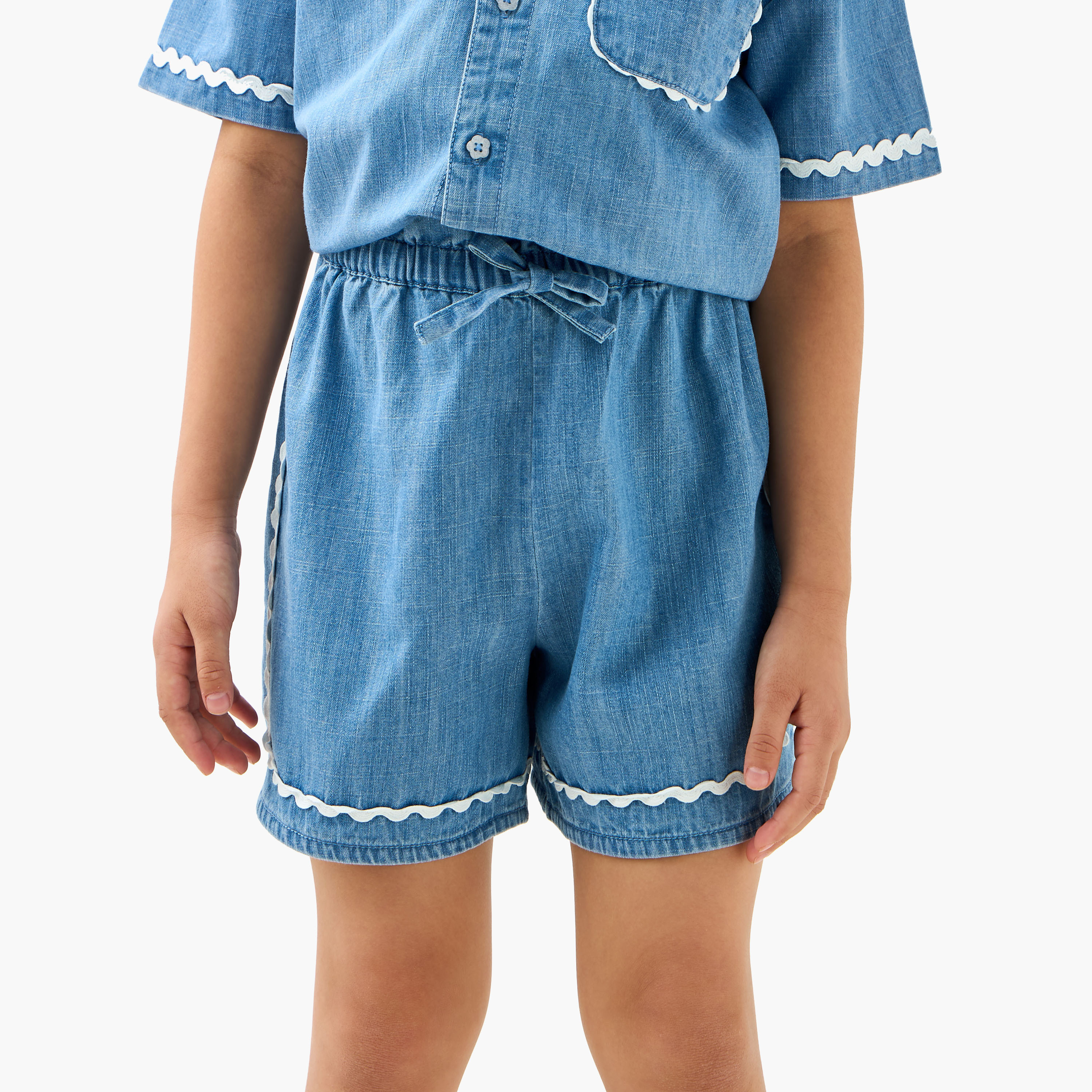 Juniors Embroidered Shirt and Shorts Set-baby-girls-clothing-setsandcoords-image-3
